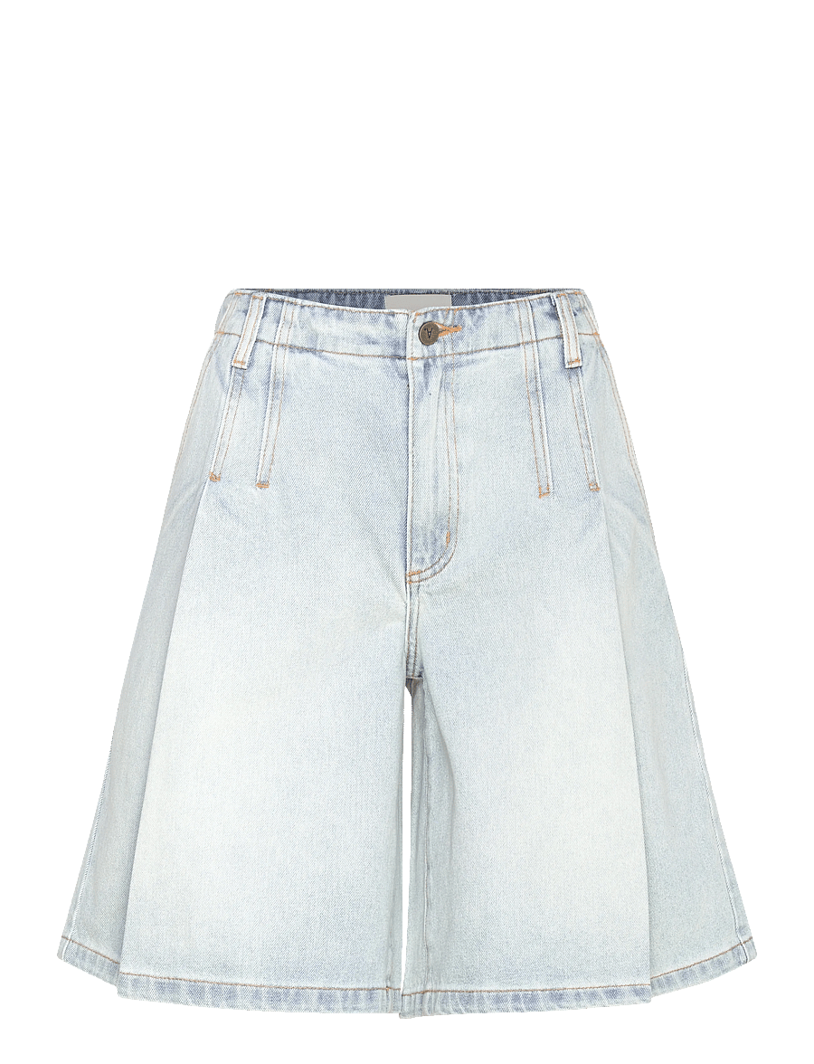 ABRAND - 95 MID PLEATED SHORT JANET JANET - jeansshorts - blue - 1