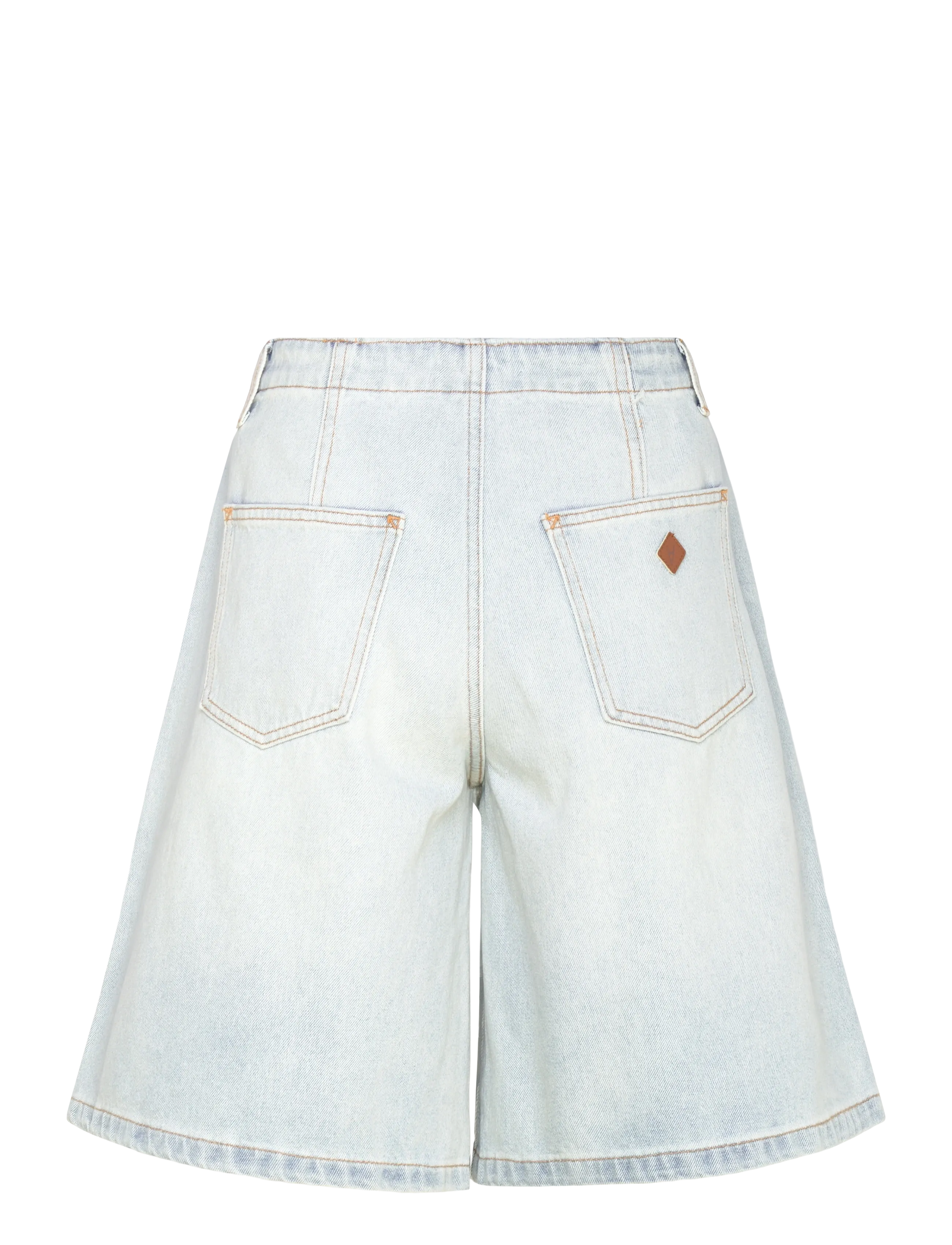 ABRAND - 95 MID PLEATED SHORT JANET JANET - shorts - blue - 1