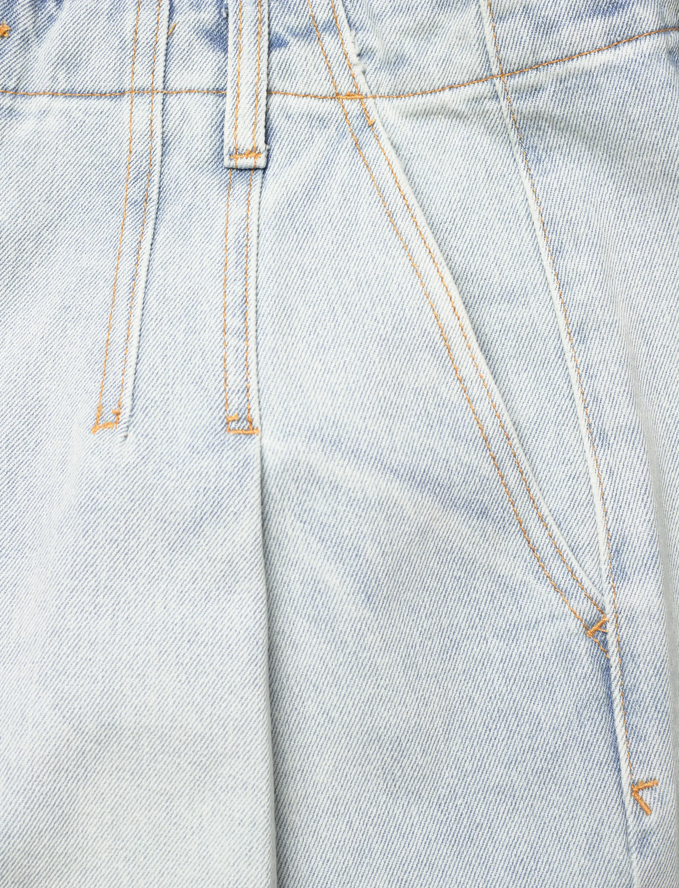 ABRAND - 95 MID PLEATED SHORT JANET JANET - shorts - blue - 2