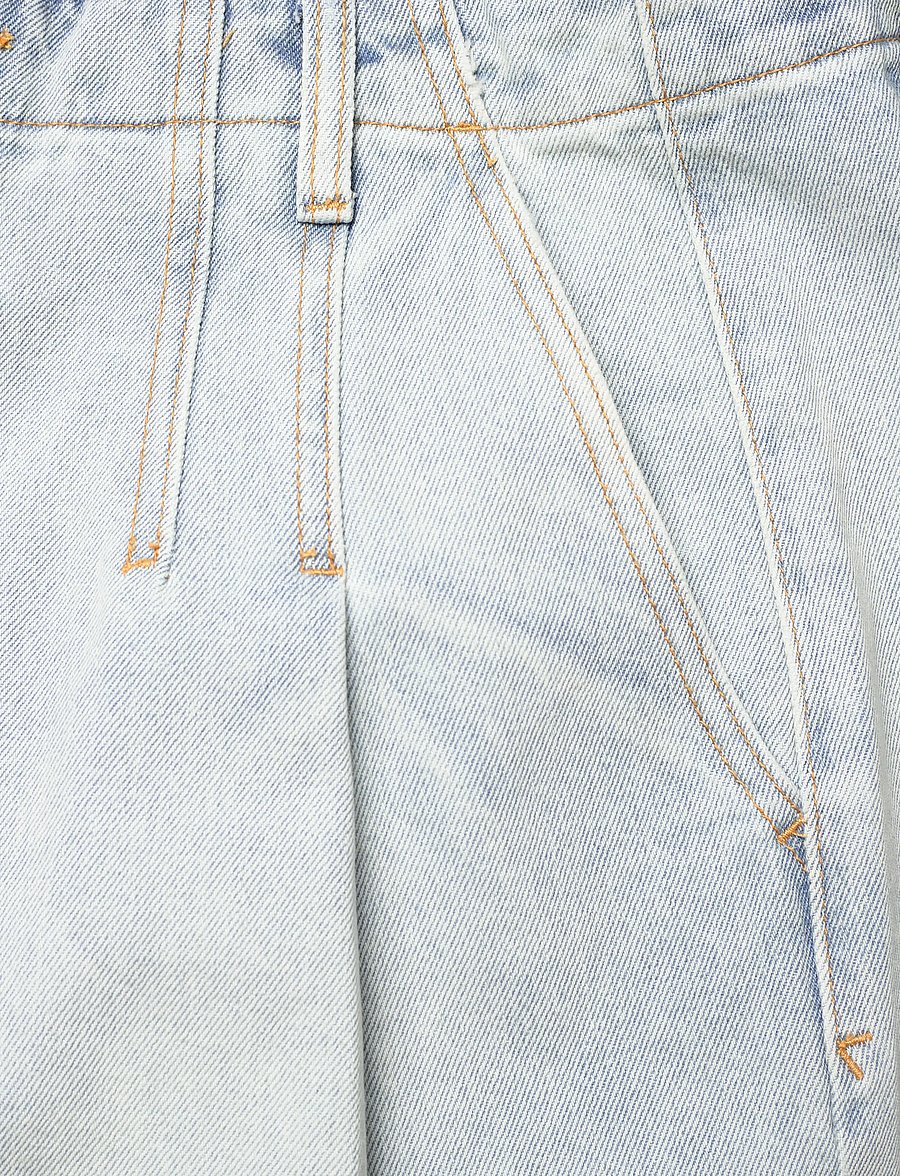 ABRAND - 95 MID PLEATED SHORT JANET JANET - jeansshorts - blue - 5