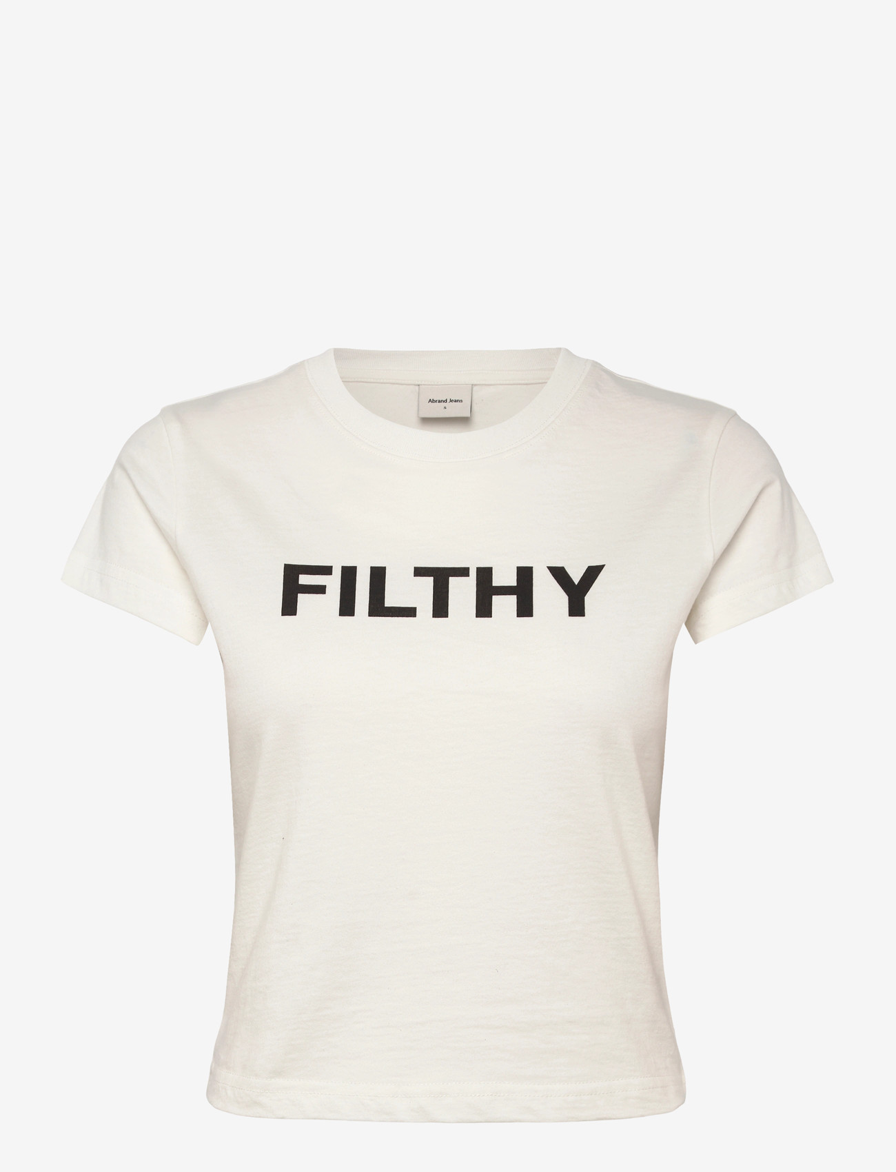 ABRAND - FILTHY BABY TEE WHITE SAND - t-shirts - white - 1