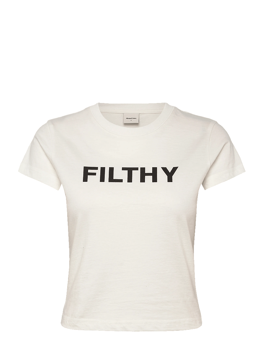 ABRAND - FILTHY BABY TEE WHITE SAND - t-särgid - white - 1