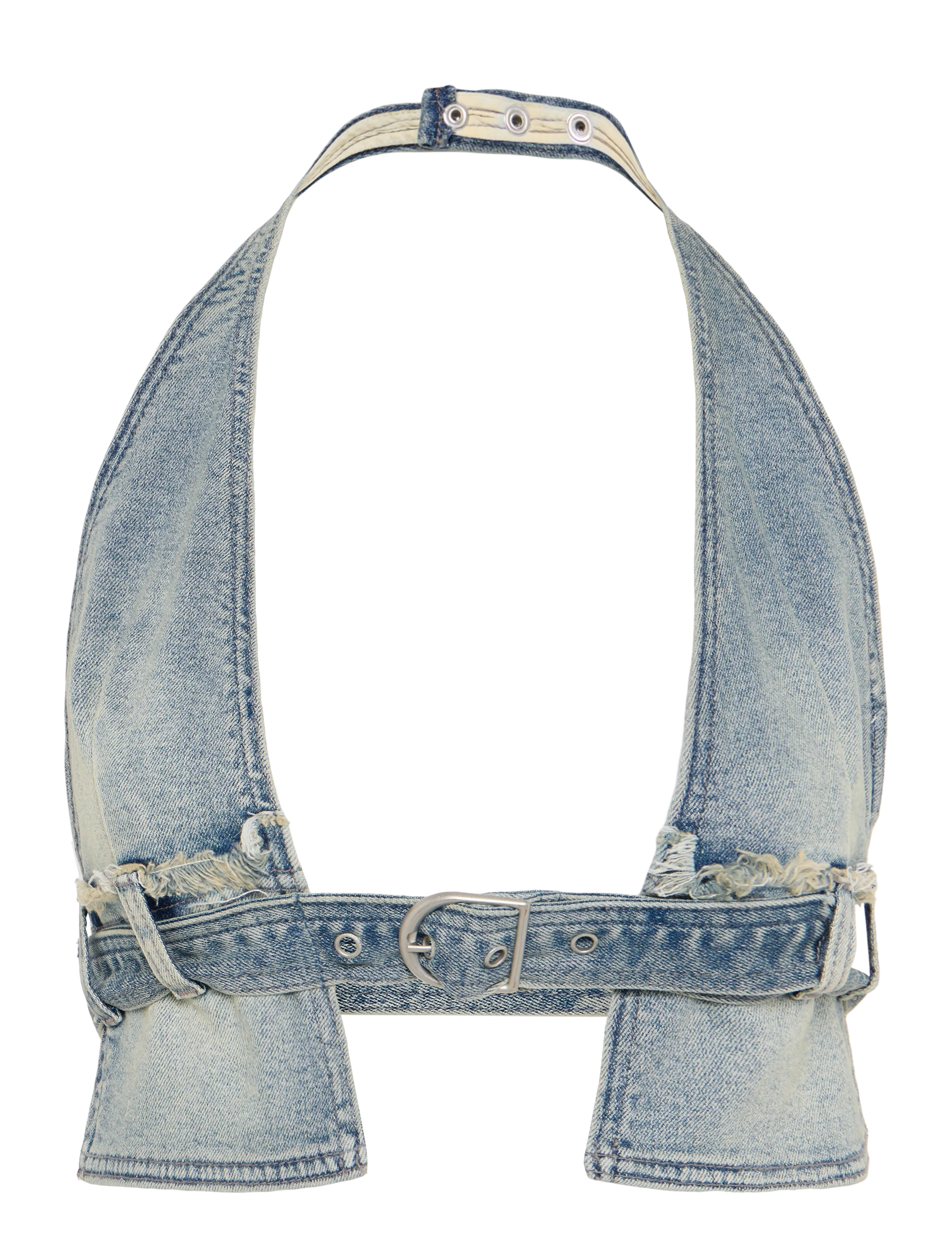 ABRAND Halter Gürtel Oberteil Mikeymikey Blau - S - Damen