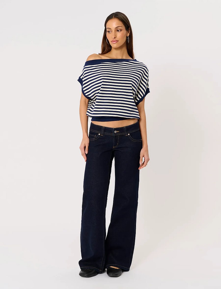 ABRAND - 00 SUPER LOW WIDE RICHIE RCYRICHIE - hosen mit weitem bein - blue - 0