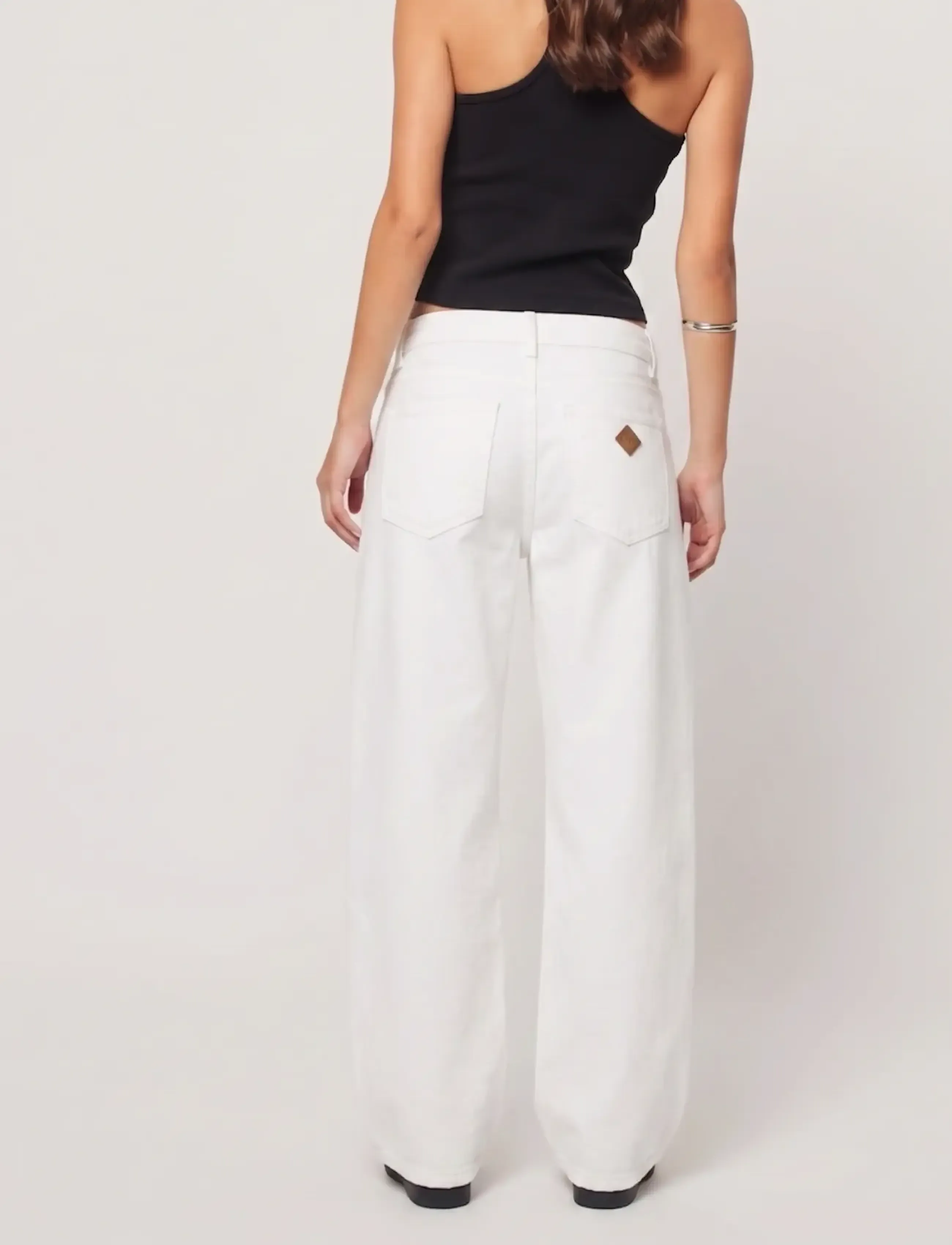 ABRAND - 95 MID BARREL PORCELAIN RCY PORCELAIN - barrel jeans - white - 4