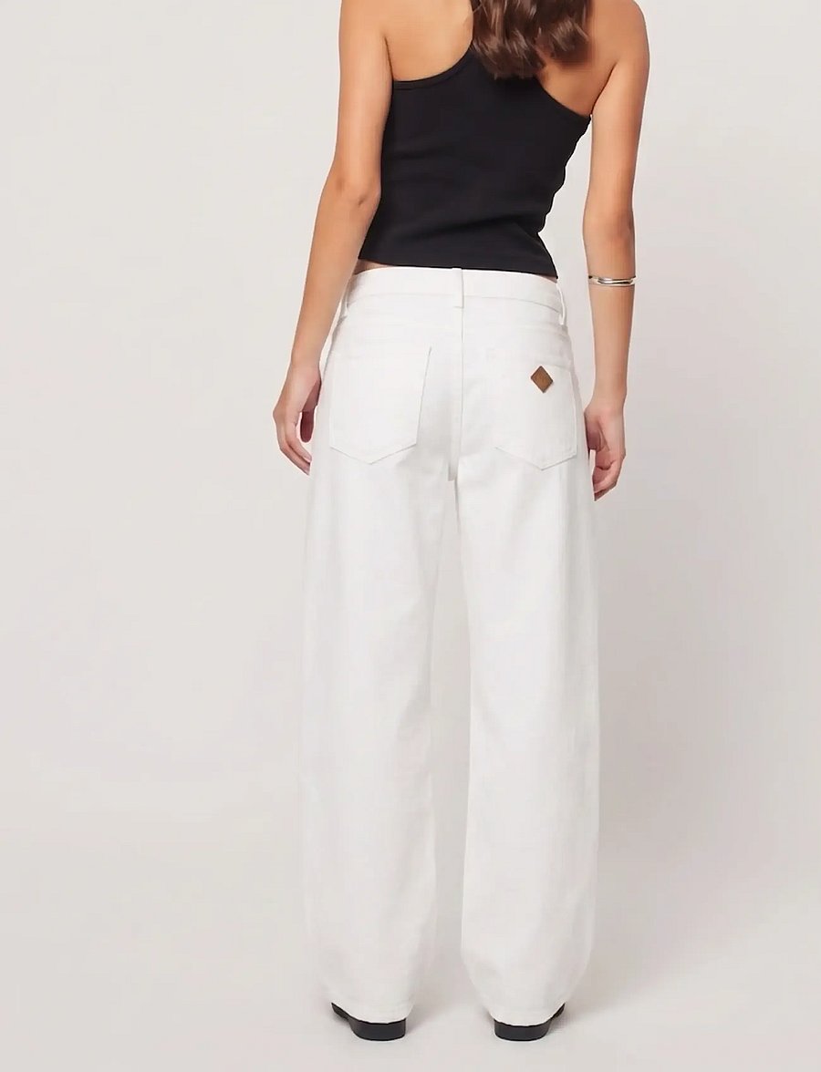 ABRAND - 95 MID BARREL PORCELAIN RCY PORCELAIN - barrel jeans - white - 4