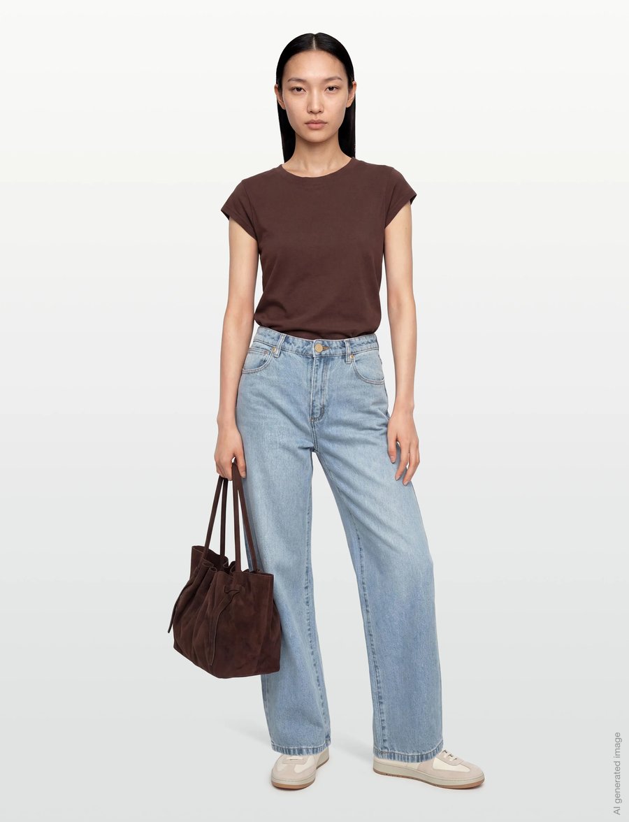 ABRAND - 95 MID BARREL JODY JODY BLUE - barrel jeans - blue - 0