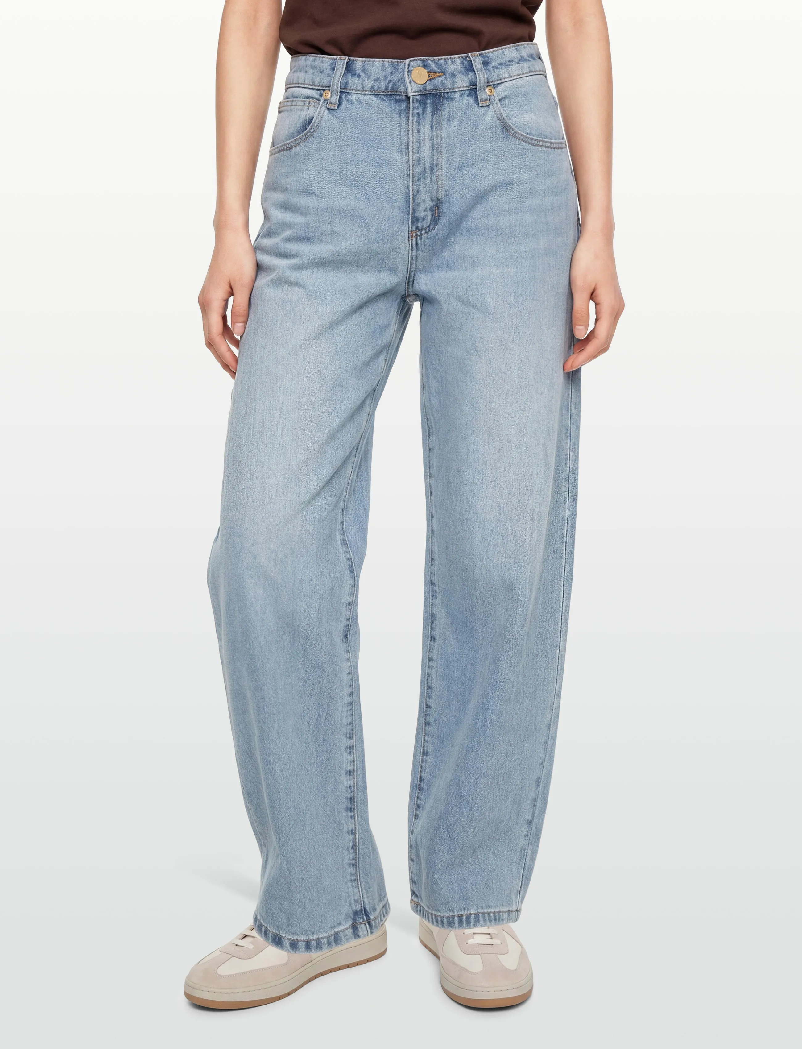 ABRAND - 95 MID BARREL JODY JODY BLUE - barrel jeans - blue - 3