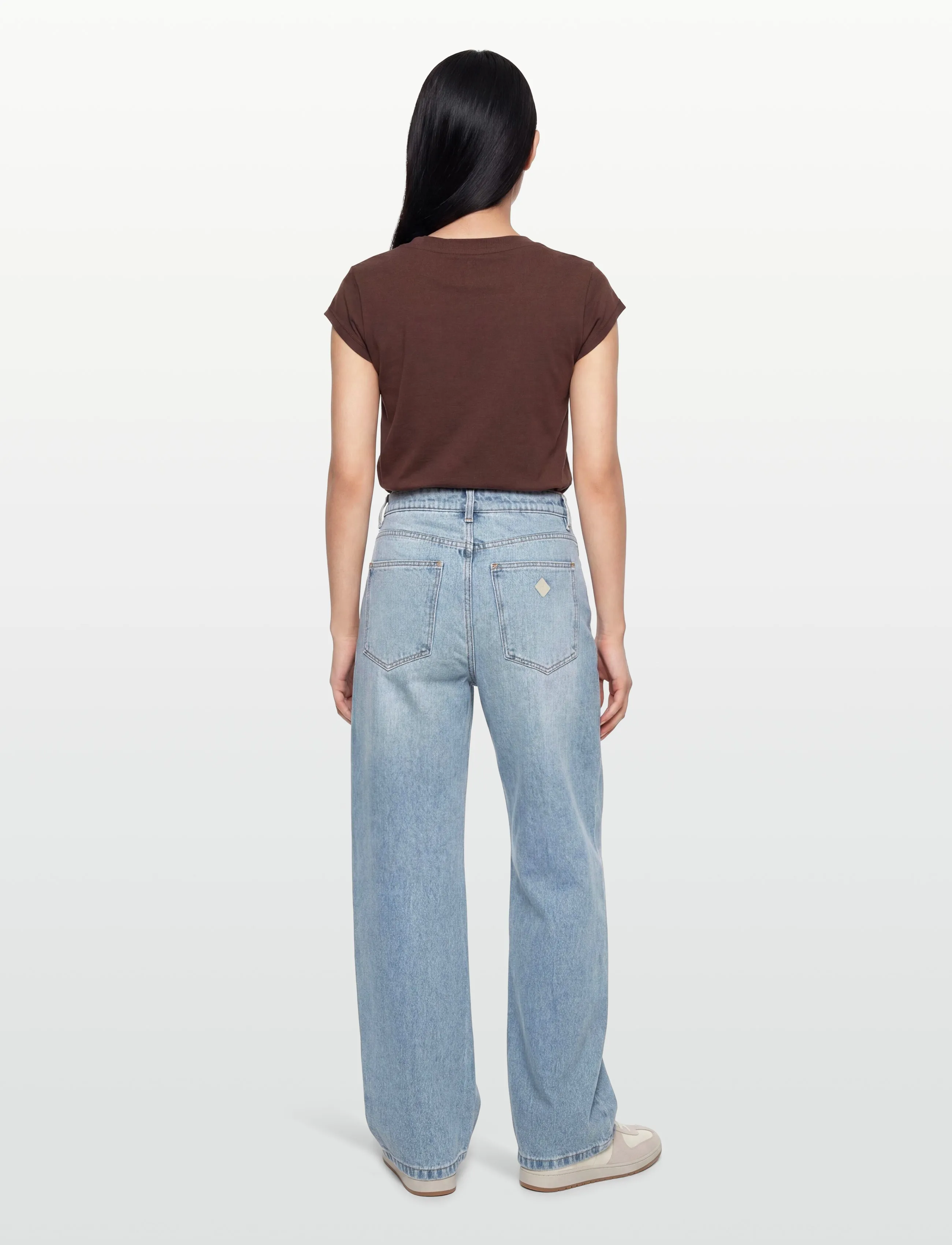 ABRAND - 95 MID BARREL JODY JODY BLUE - barrel jeans - blue - 4