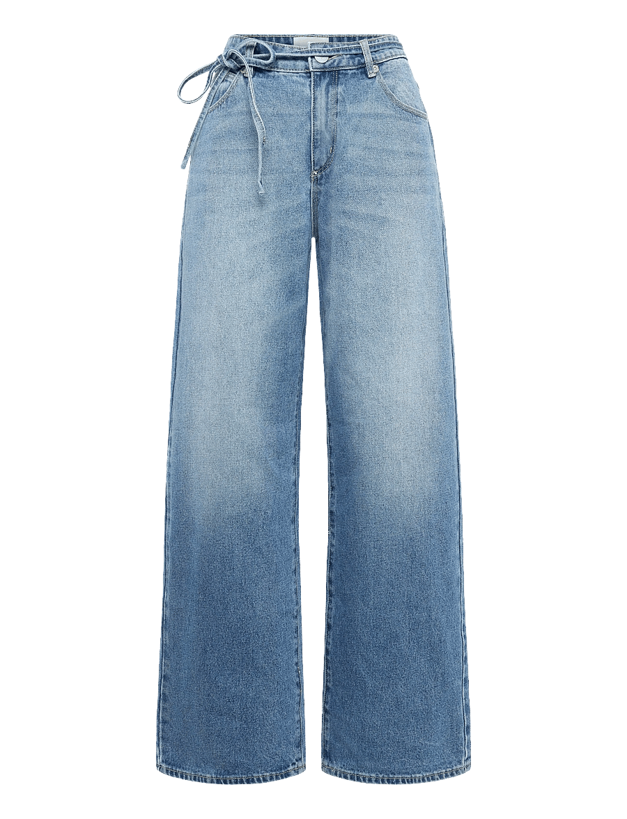 ABRAND - 99 LOW BAGGY NICOLA WORN TIE RCYNICOLA - vida jeans - blue - 1