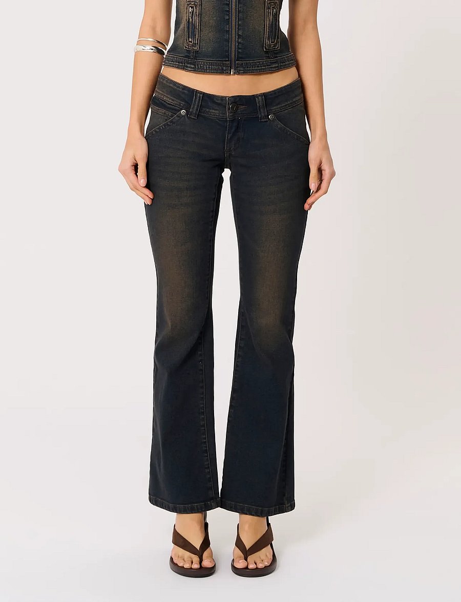 ABRAND - 00 SUPER LOW KICK BOWIEBOWIE - flared jeans - blue - 3