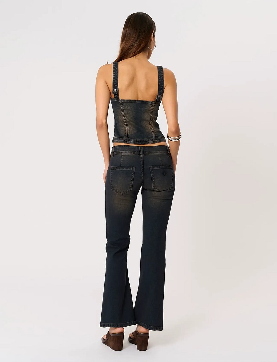 ABRAND - 00 SUPER LOW KICK BOWIEBOWIE - flared jeans - blue - 4