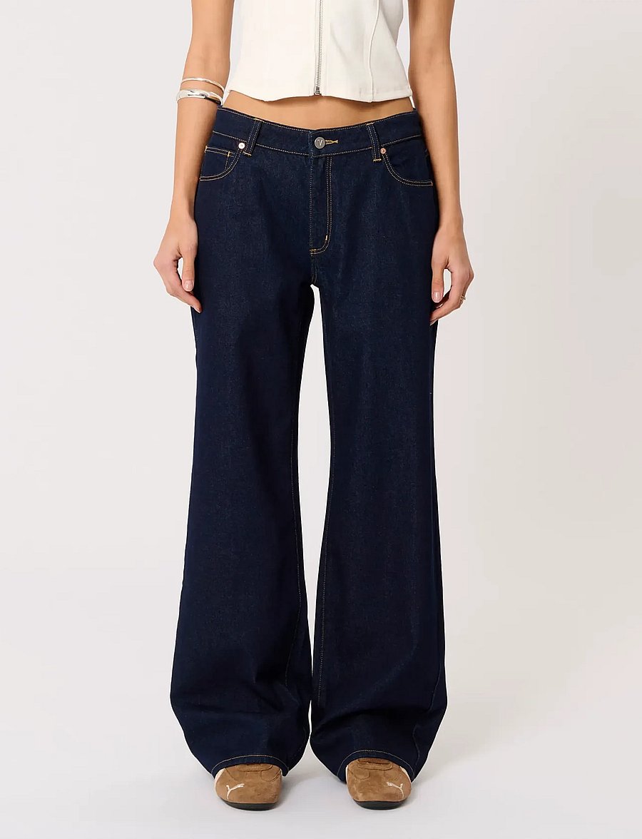 ABRAND - 99 LOW BAGGY RINSE RCYRINSE DENIM - brede jeans - blue - 4