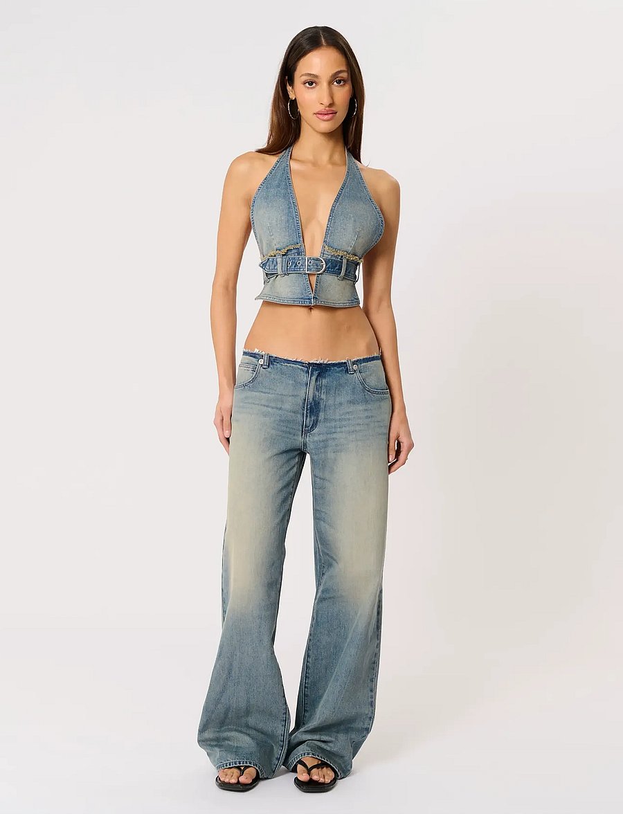 ABRAND - 99 LOW BAGGY MIKEYMIKEY - brede jeans - blue - 0