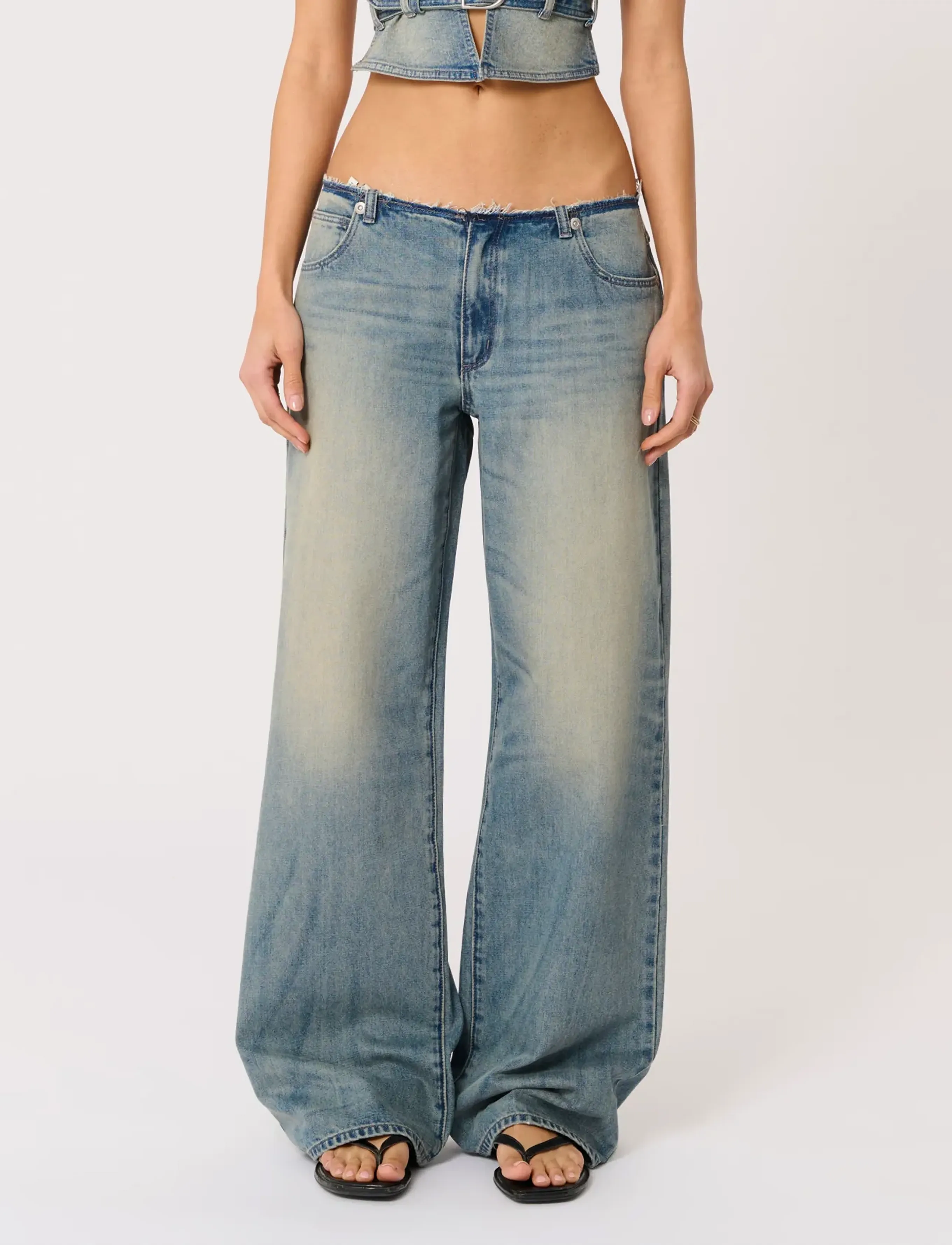 ABRAND - 99 LOW BAGGY MIKEYMIKEY - brede jeans - blue - 4