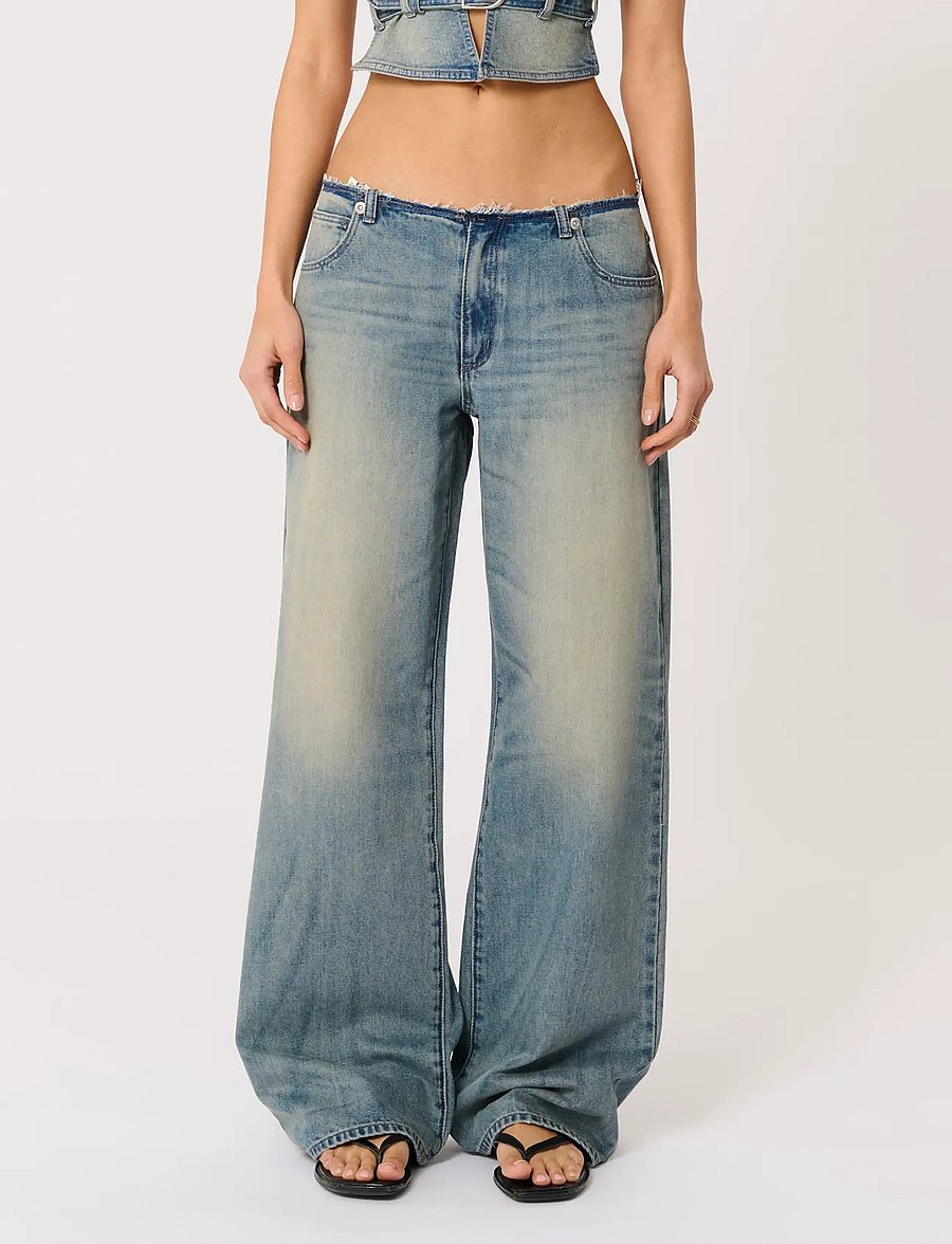 ABRAND - 99 LOW BAGGY MIKEYMIKEY - brede jeans - blue - 4