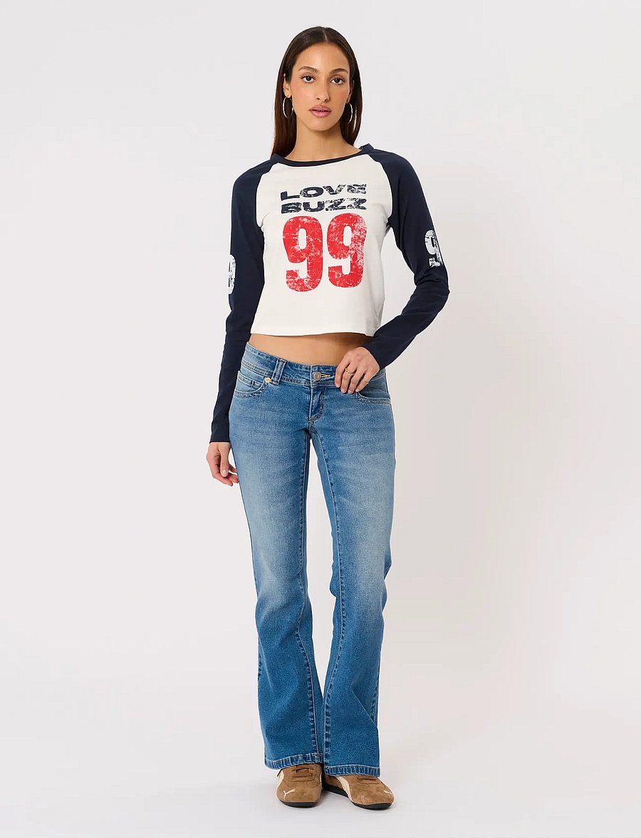 ABRAND - 00 SUPER LOW KICK TALL NICOLANICOLA - bootcut-jeans - blue - 0