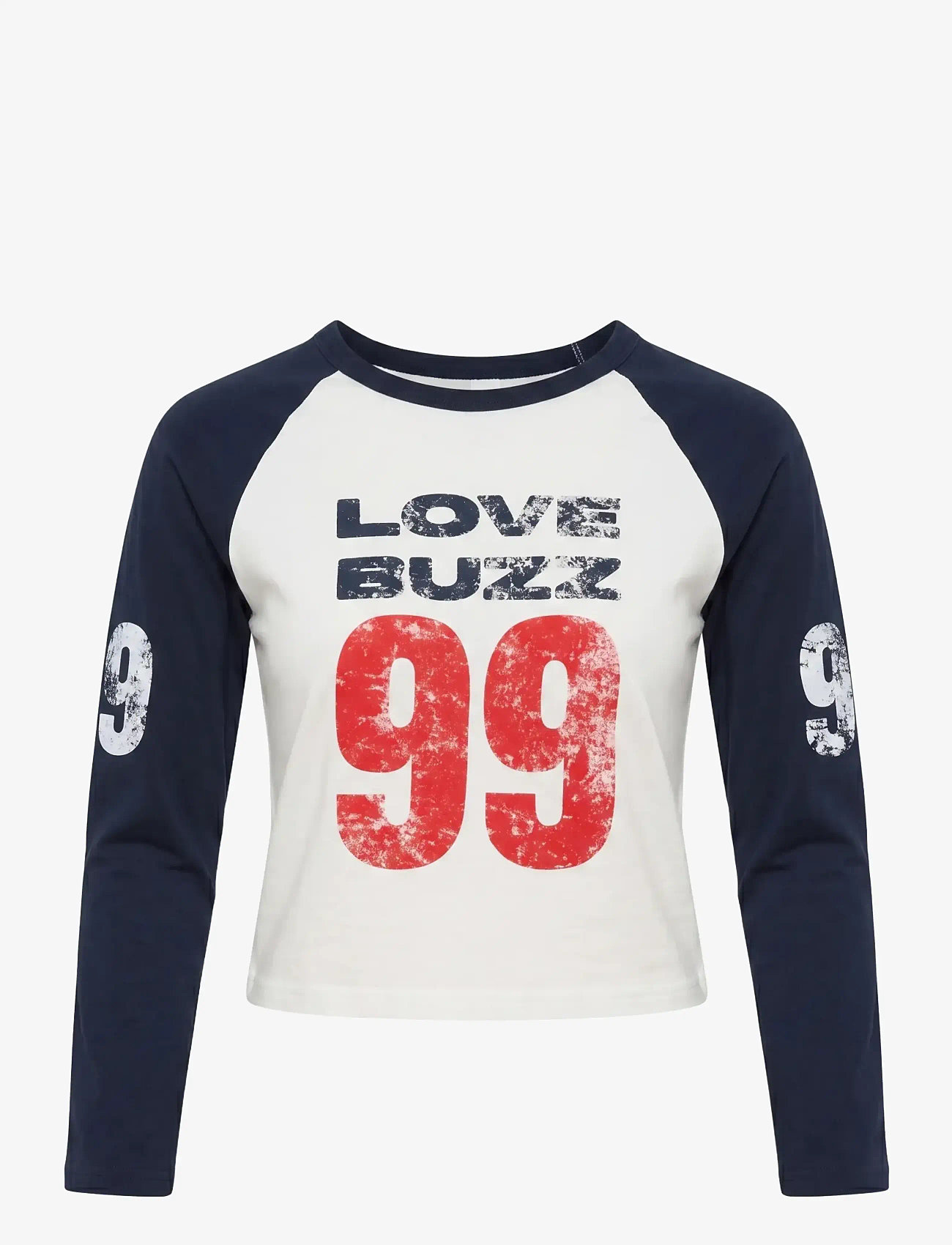 ABRAND - LOVE BUZZ RAGLANWHITE/NAVY - langærmede toppe - multi - 1