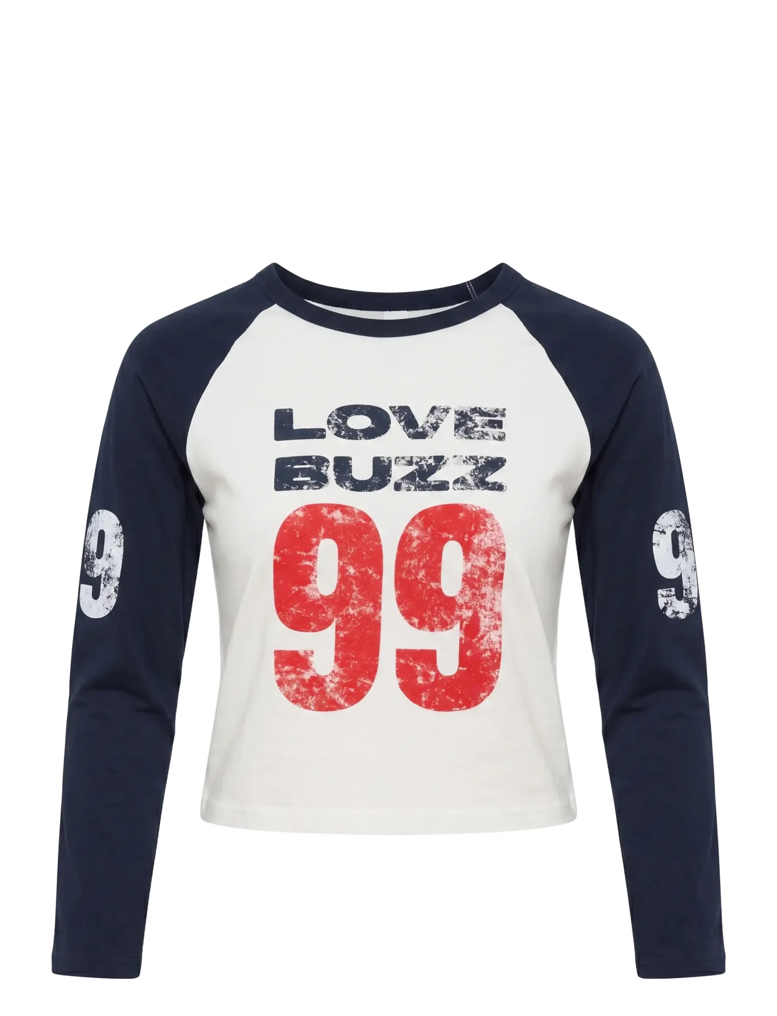ABRAND LOVE BUZZ RAGLANWHITE/NAVY - Everyday Style - MULTI / white
