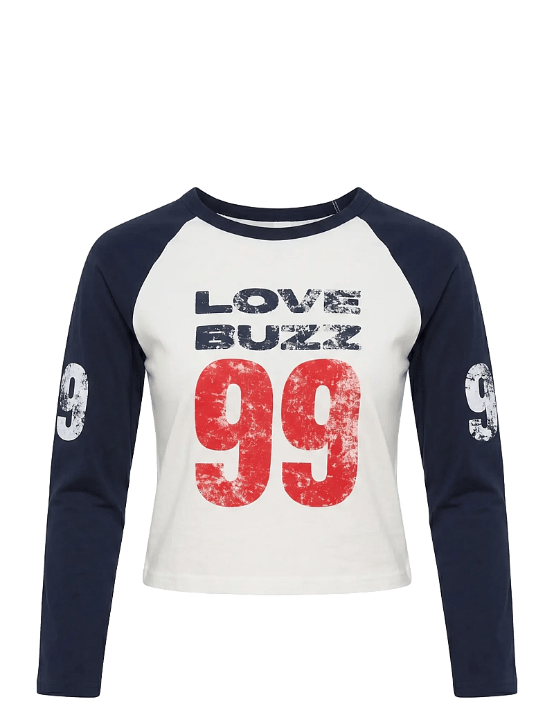 ABRAND - LOVE BUZZ RAGLANWHITE/NAVY - langærmede toppe - multi - 1