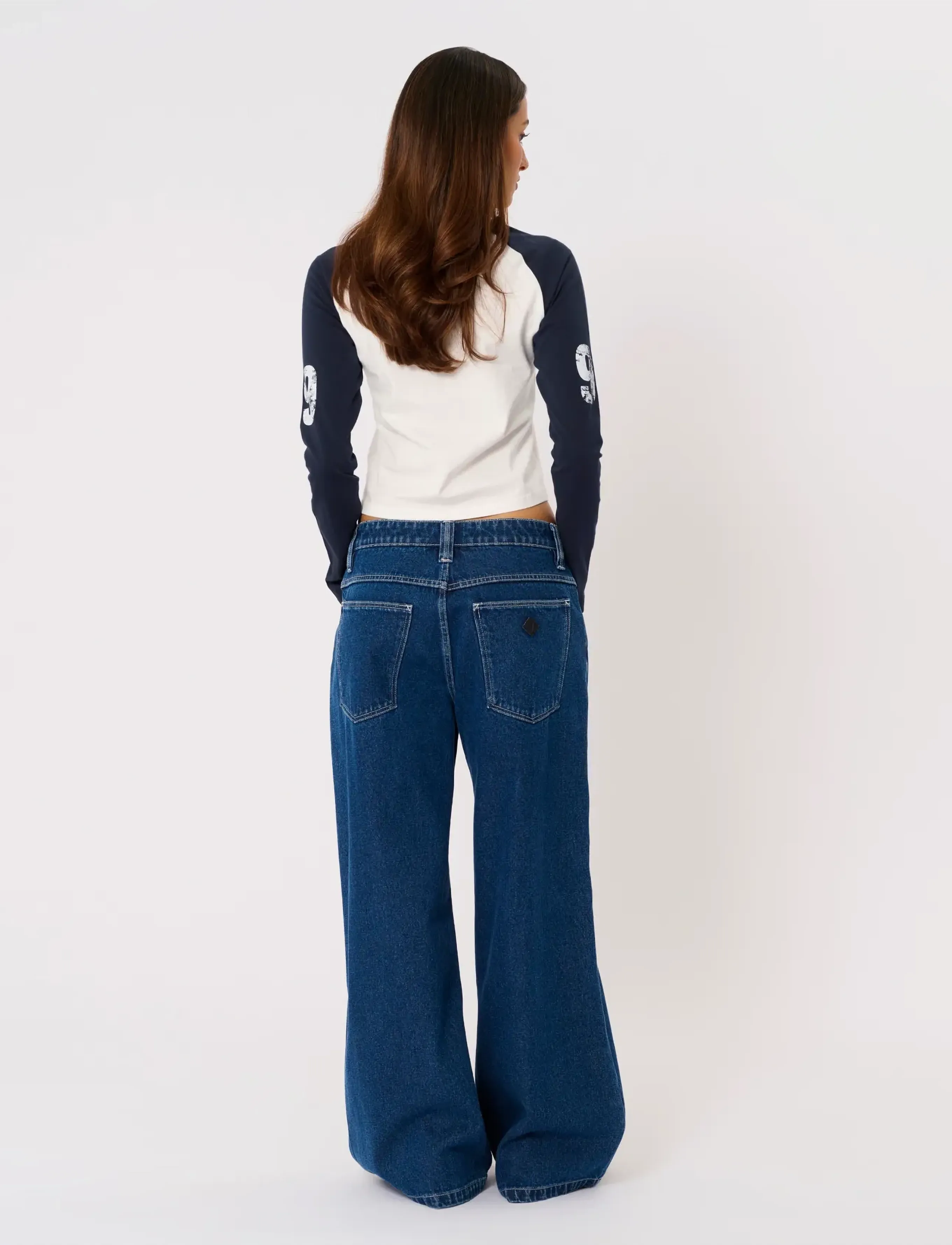ABRAND - LOVE BUZZ RAGLANWHITE/NAVY - långärmade toppar - multi - 4