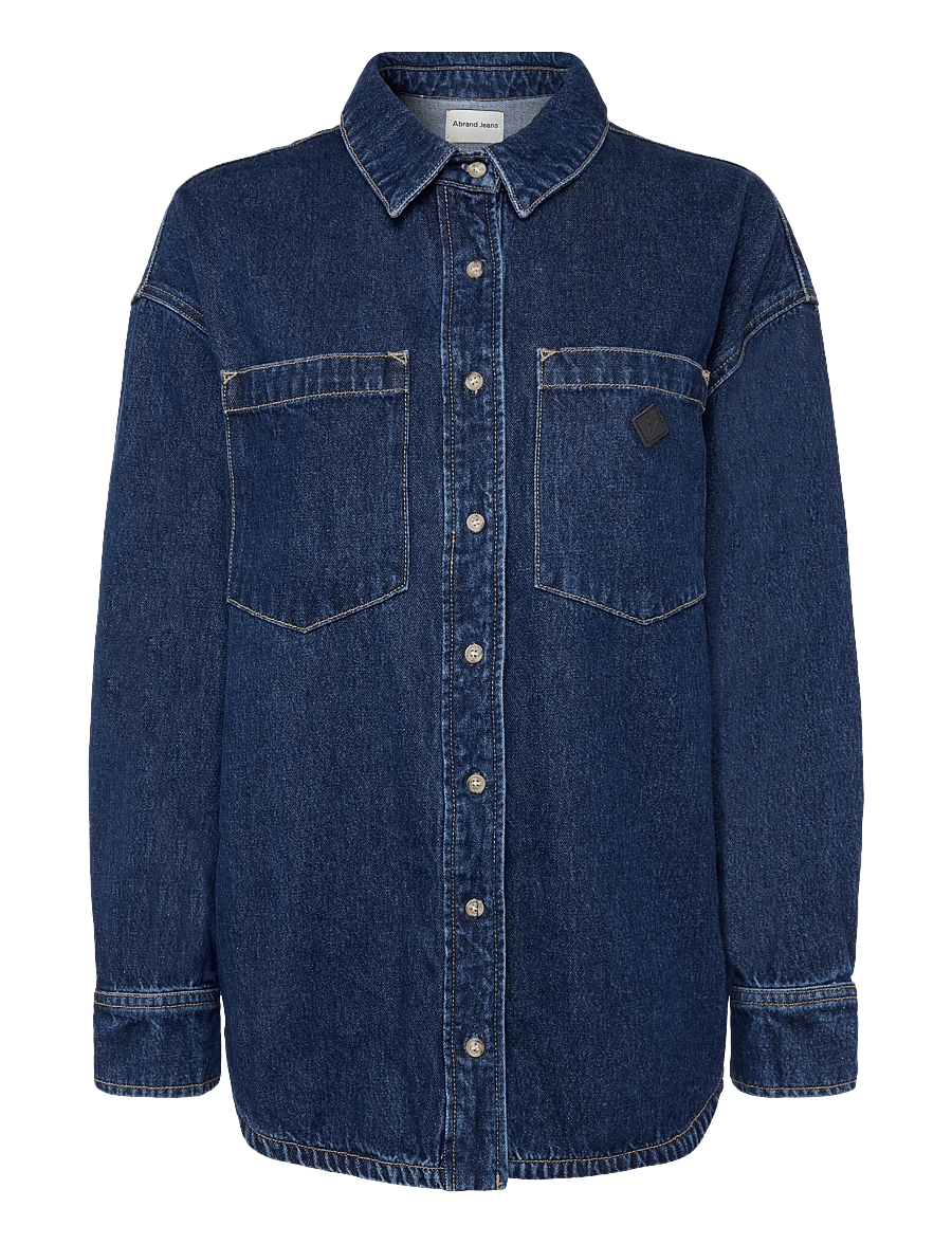 ABRAND - OVERSIZED SHIRT TAVI - overshirts - blue - 0