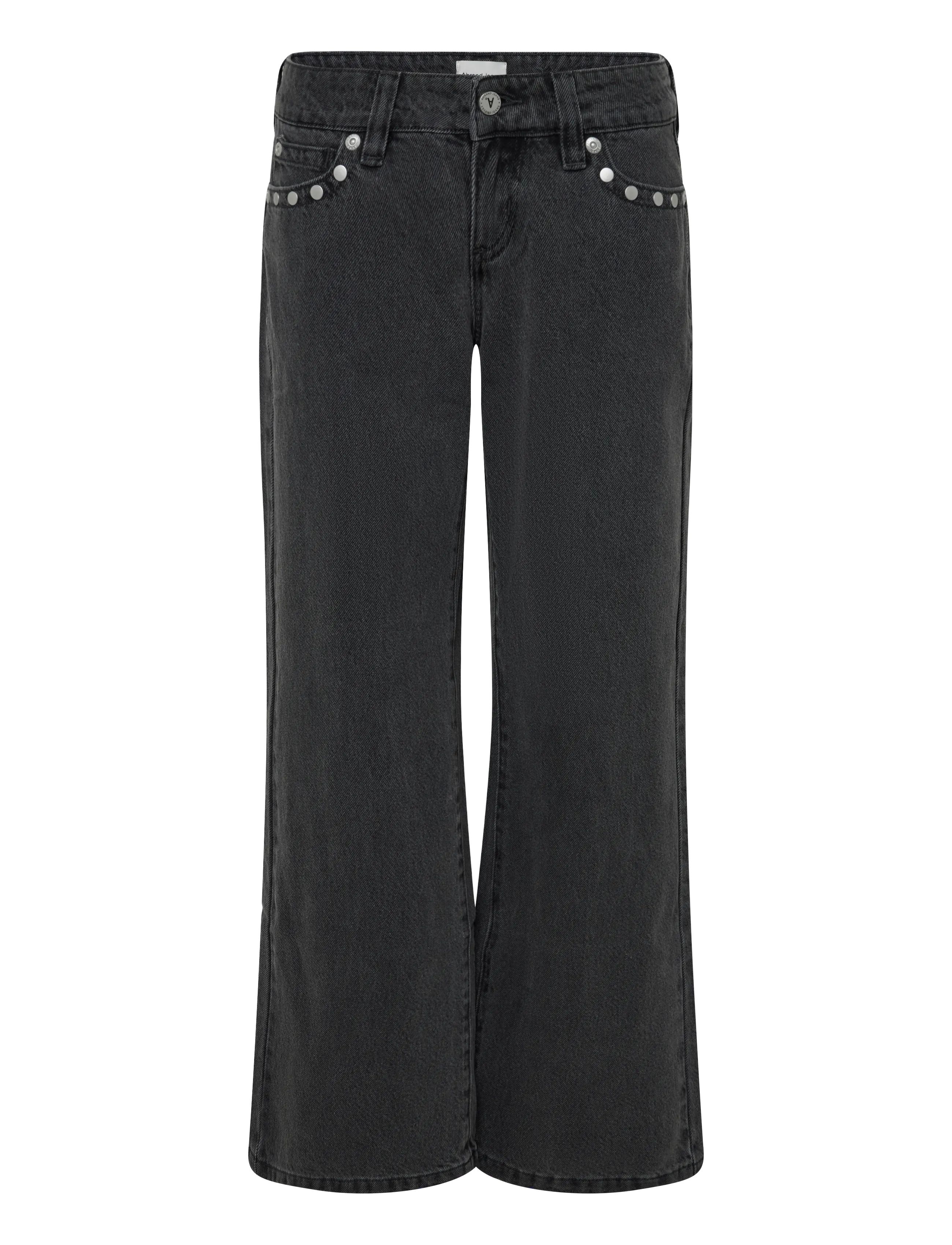 ABRAND 00 SUPER LOW WIDE NIXIE STUD RCY - Hosen mit weitem Bein - GREY / grey