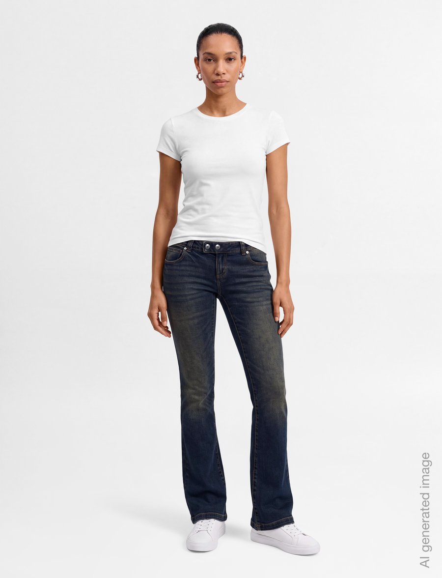 ABRAND - 00 SUPER LOW KICK TALL KIRI - bootcut-jeans - blue - 0
