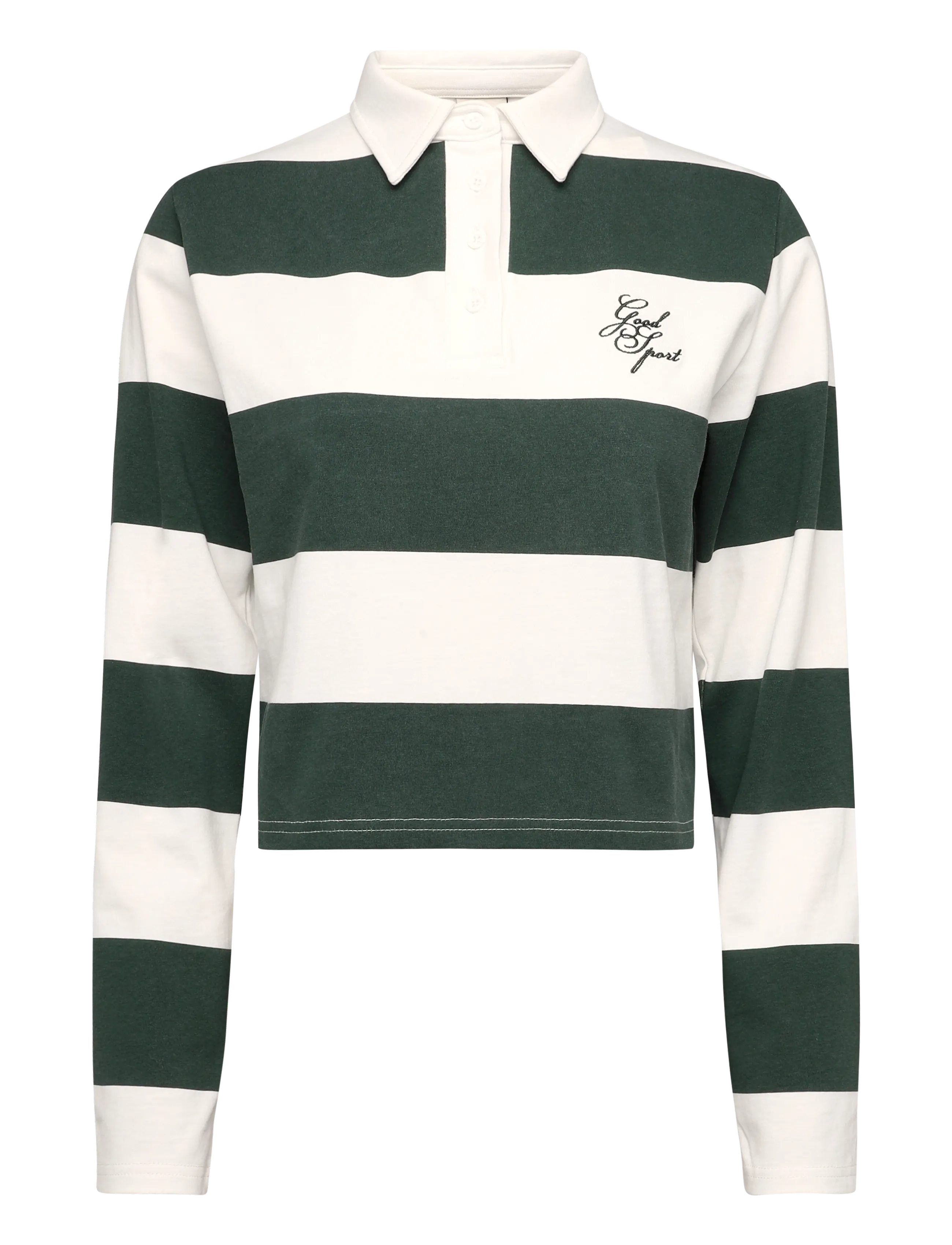 Good Sport Polo Stripe White/Green