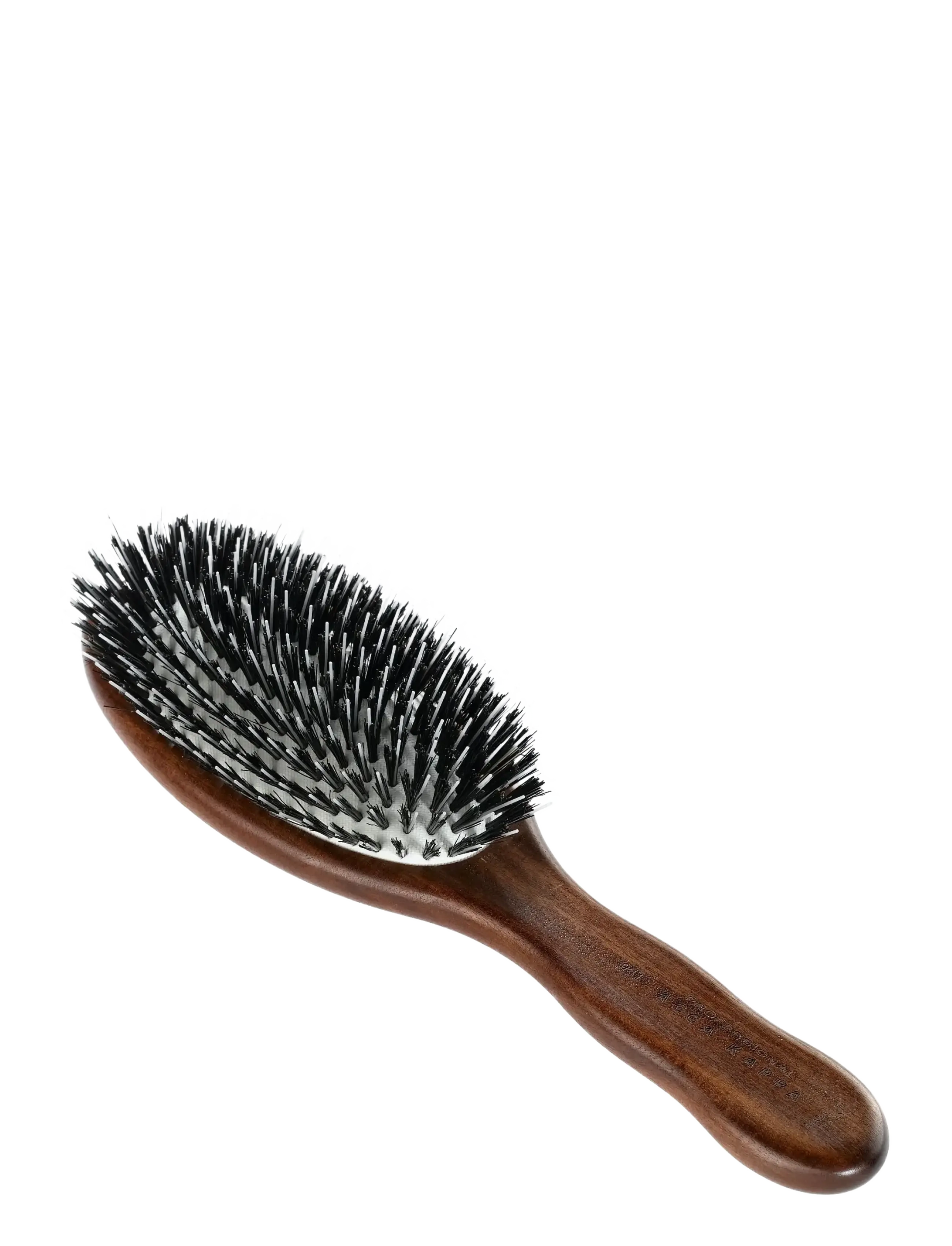 Acca Kappa Oval Brush Kotibeᄡ Wood 100% Boar Bristles & Nylon Monofilament, Udredningsbørste, Brun, Str: ONE SIZE