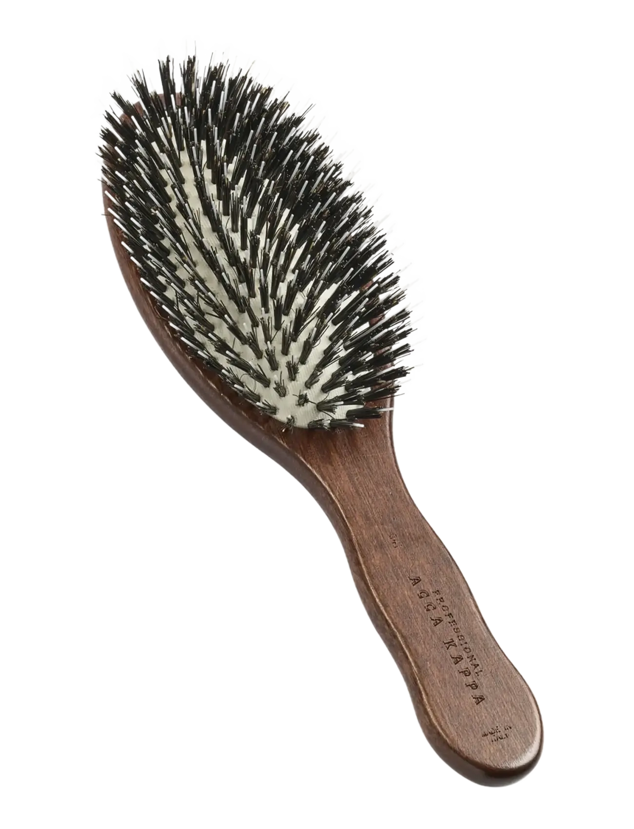 Acca Kappa - OVAL BRUSH - KOTIBEﾴ WOOD - 100% BOAR BRISTLES & NYLON MONOFILAMENT - udredningsbørster - brown - 2