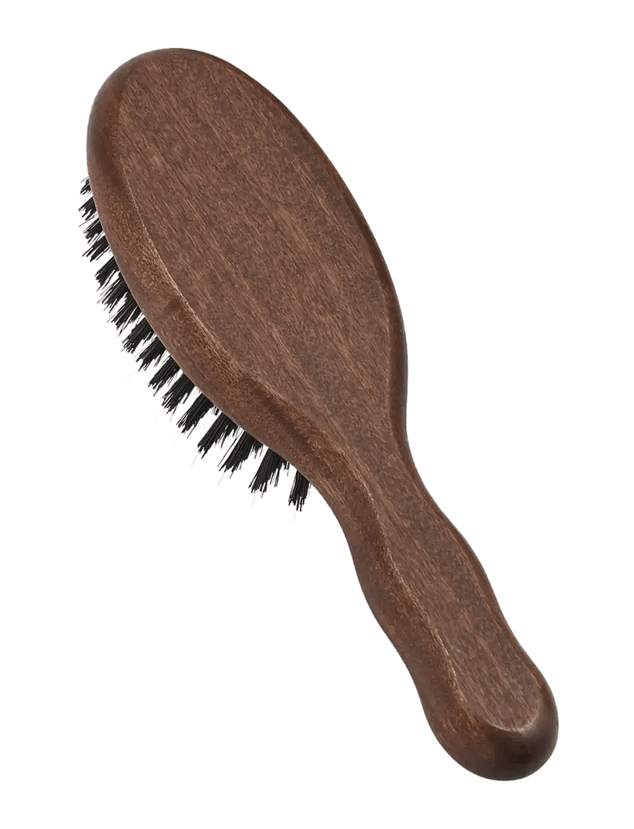 Acca Kappa - MINI OVAL BRUSH - KOTIBEᄡ WOOD - 100% BOAR BRISTLES & NYLON MONOFILAMENT - udredningsbørster - brown - 3