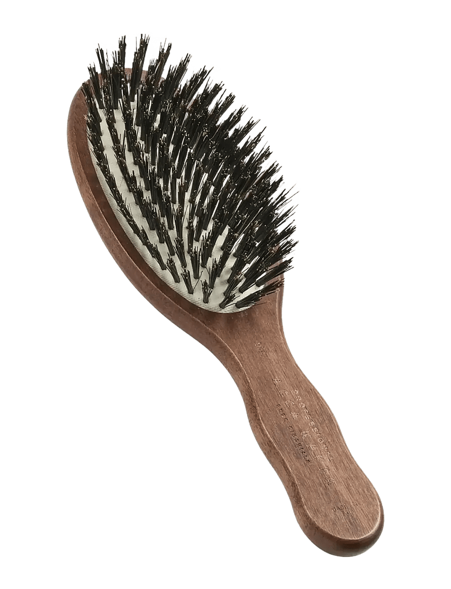 Acca Kappa - MINI OVAL BRUSH - KOTIBEᄡ WOOD - 100% BOAR BRISTLES - utredningsborste - brown - 1
