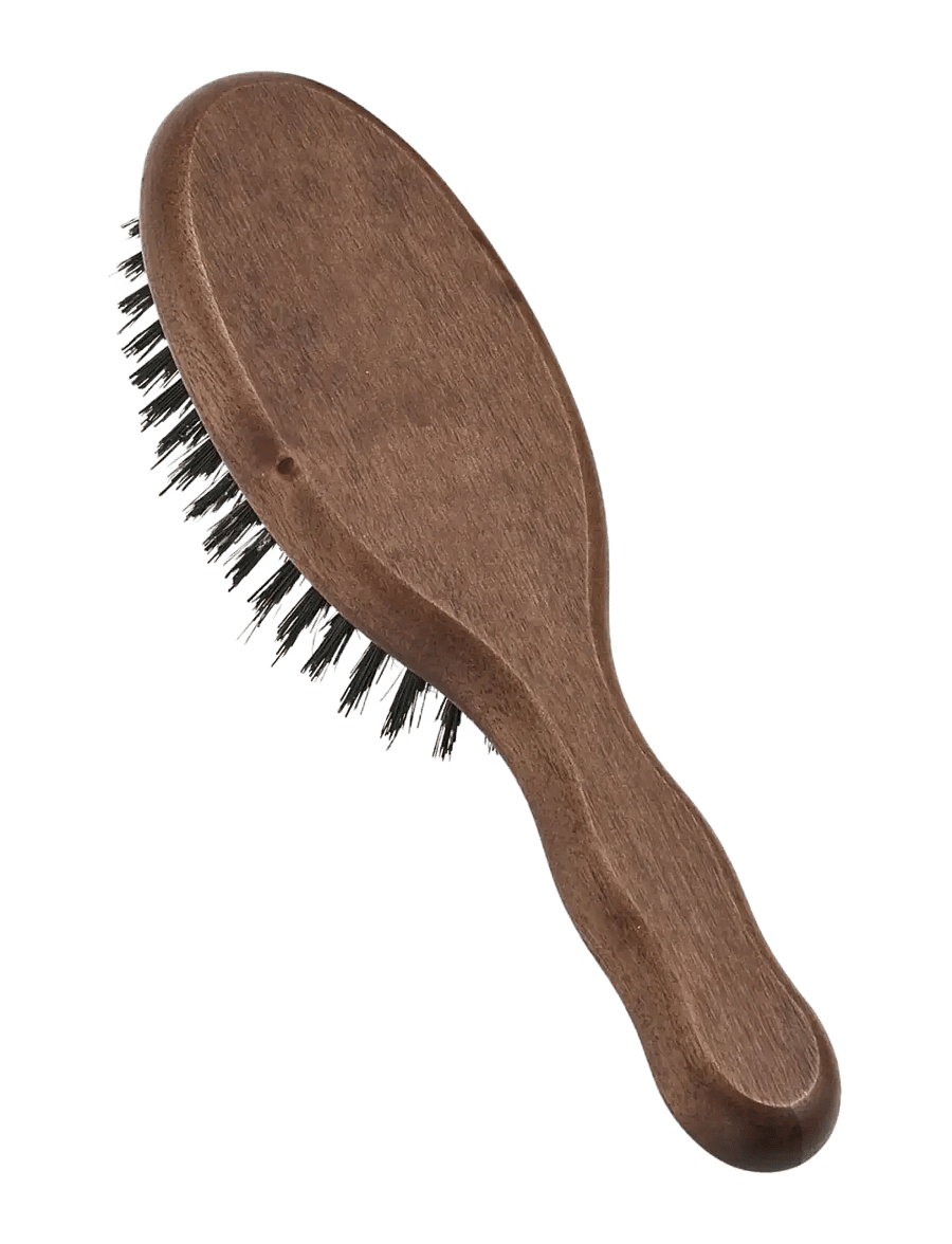 Acca Kappa - MINI OVAL BRUSH - KOTIBEᄡ WOOD - 100% BOAR BRISTLES - utredningsborste - brown - 2