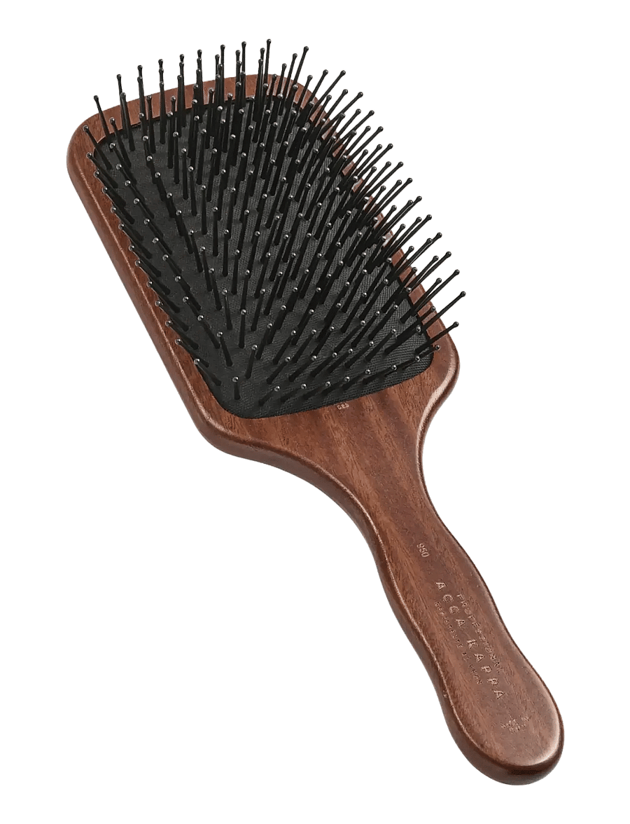 Acca Kappa - PADDLE BRUSH - KOTIBEᄡ WOOD - POM PINS - lapioharjat - brown - 1