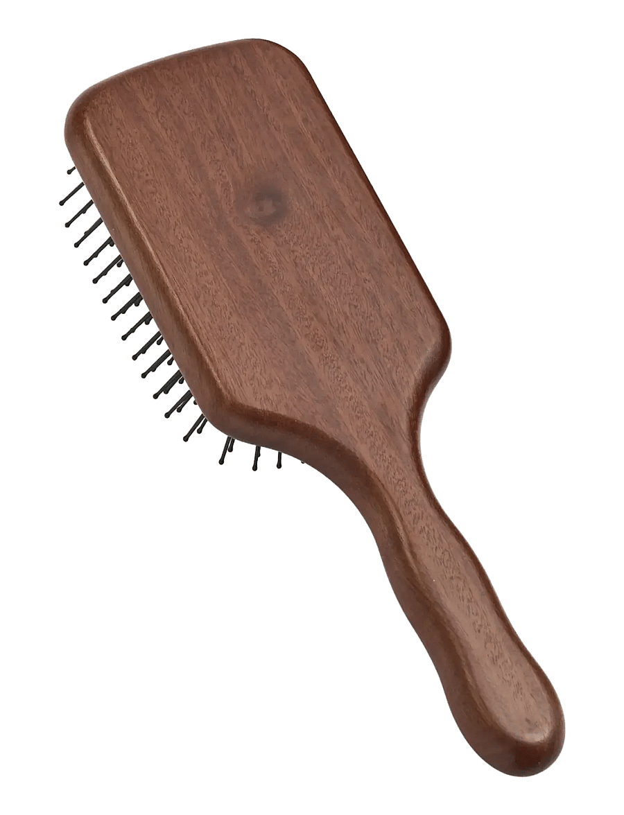 Acca Kappa - PADDLE BRUSH - KOTIBEᄡ WOOD - POM PINS - lapioharjat - brown - 2