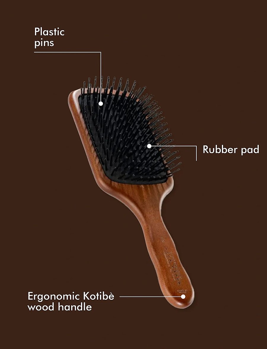 Acca Kappa - PADDLE BRUSH - KOTIBEᄡ WOOD - POM PINS - lapioharjat - brown - 4