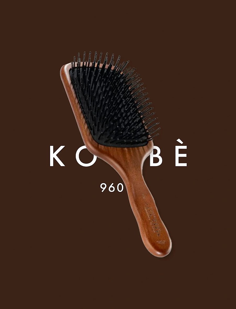 Acca Kappa - PADDLE BRUSH - KOTIBEᄡ WOOD - POM PINS - lapioharjat - brown - 5