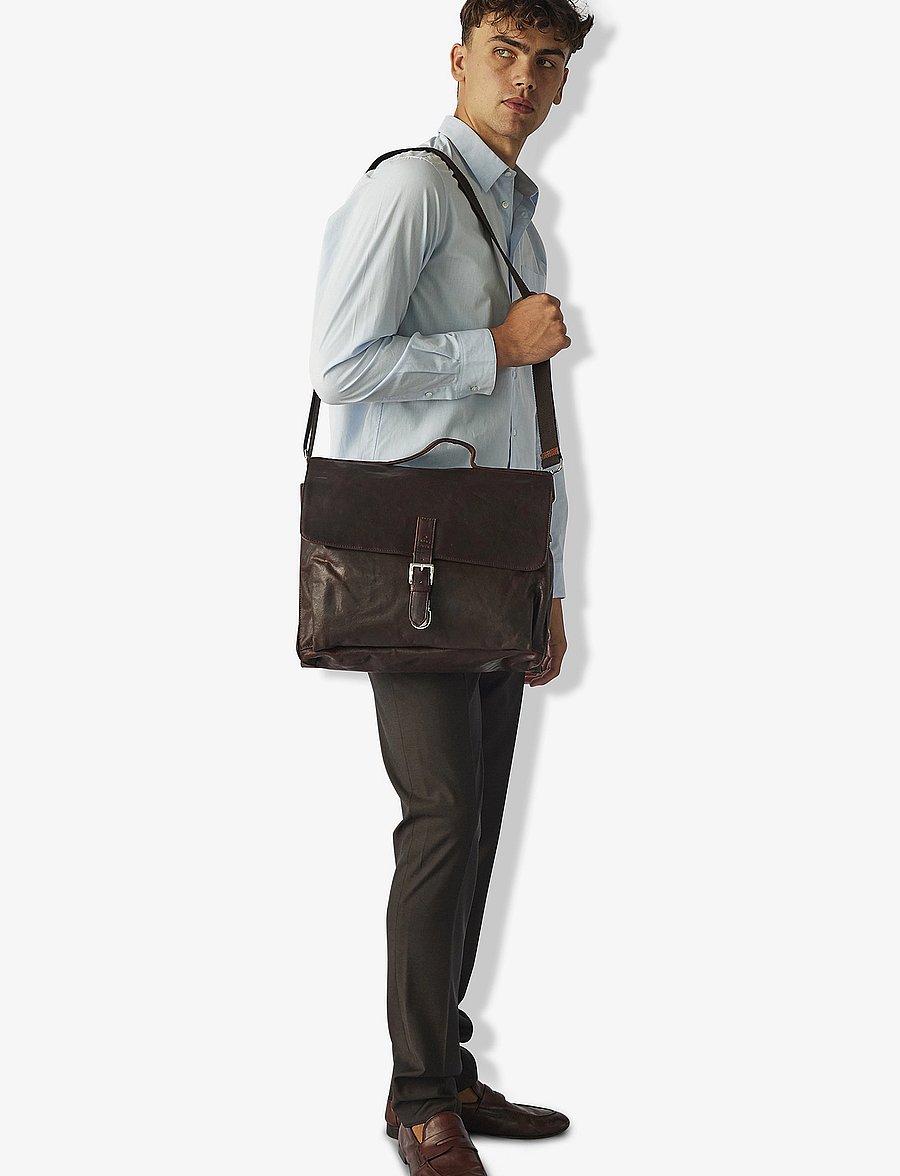 Adax - Catania working bag Jarl - shoulder bags - dark brown - 0