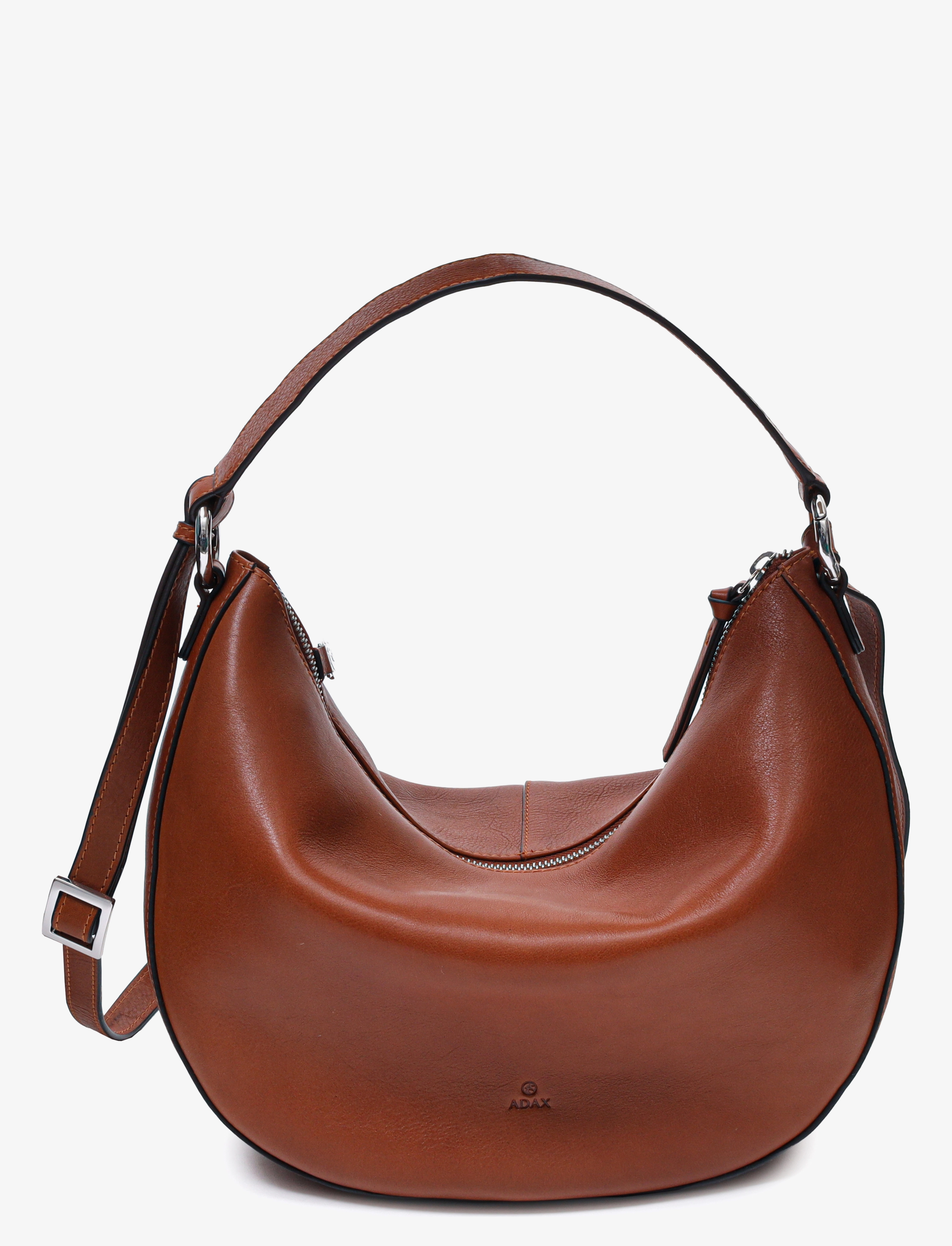 ADAX Portofino Schulter Tasche Lotte Braun - One Size - Damen