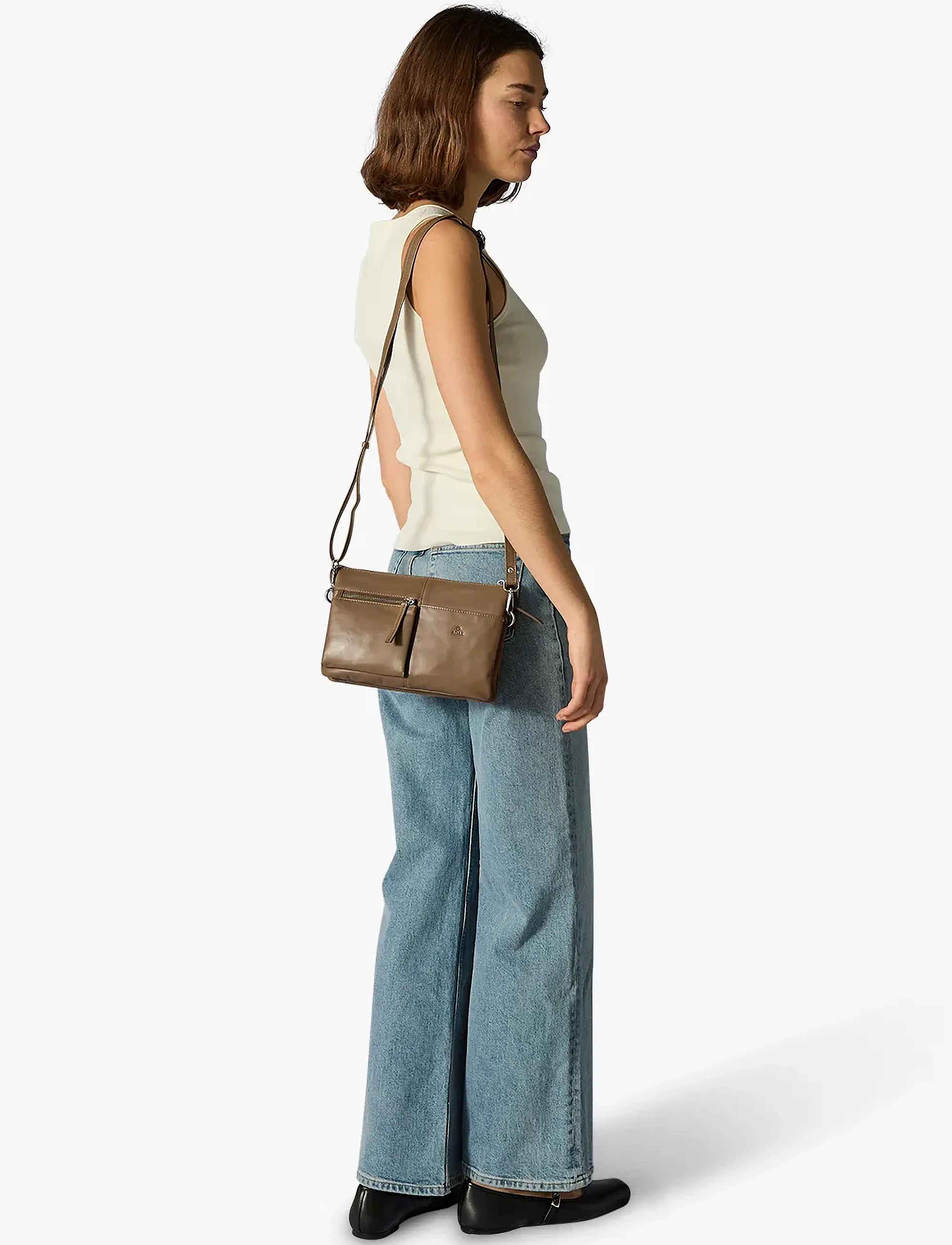 Adax - Amalfi shoulder bag Bertina - latte - 5