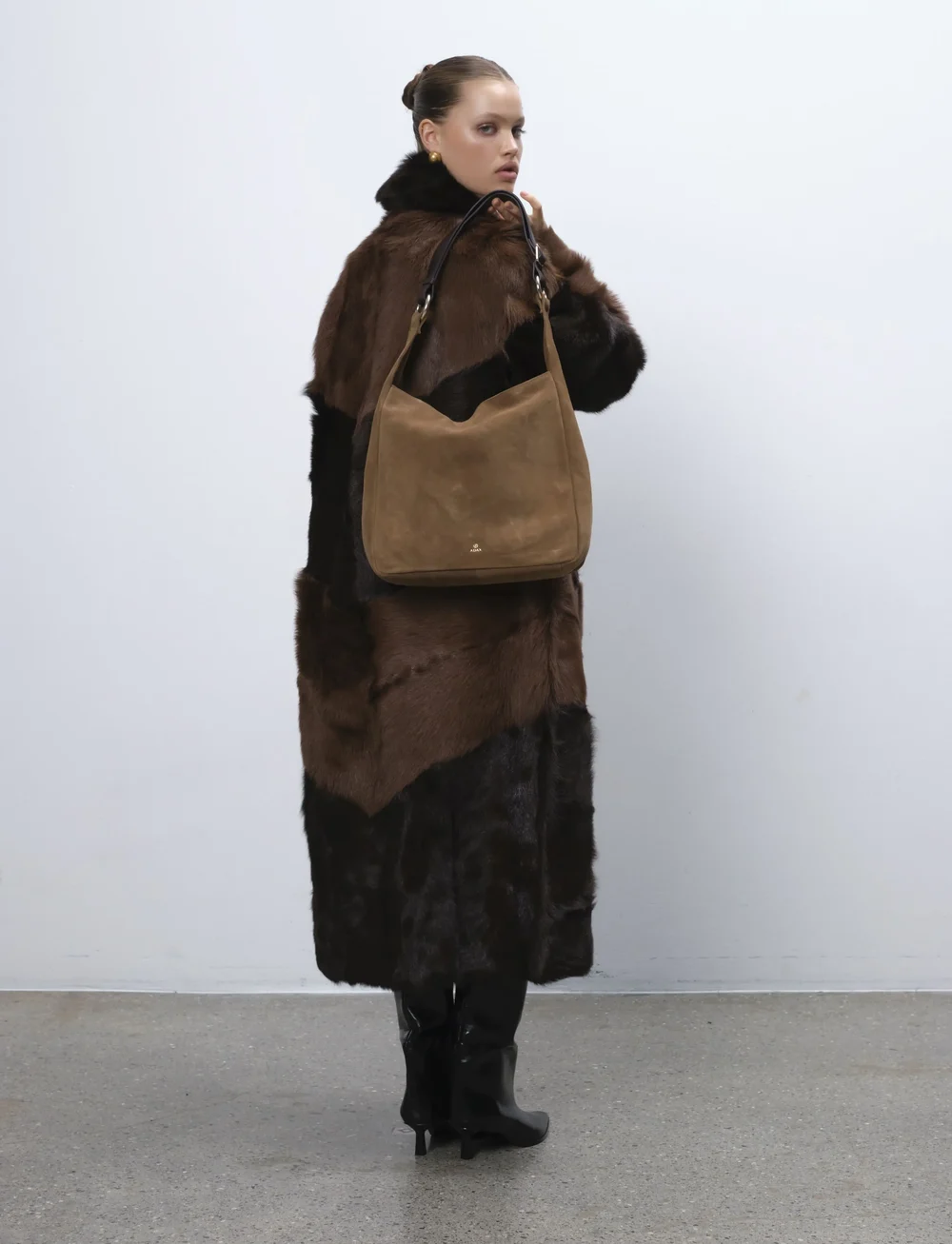 Adax - Rozzano shoulder bag Jemma - shoppers - latte - 4