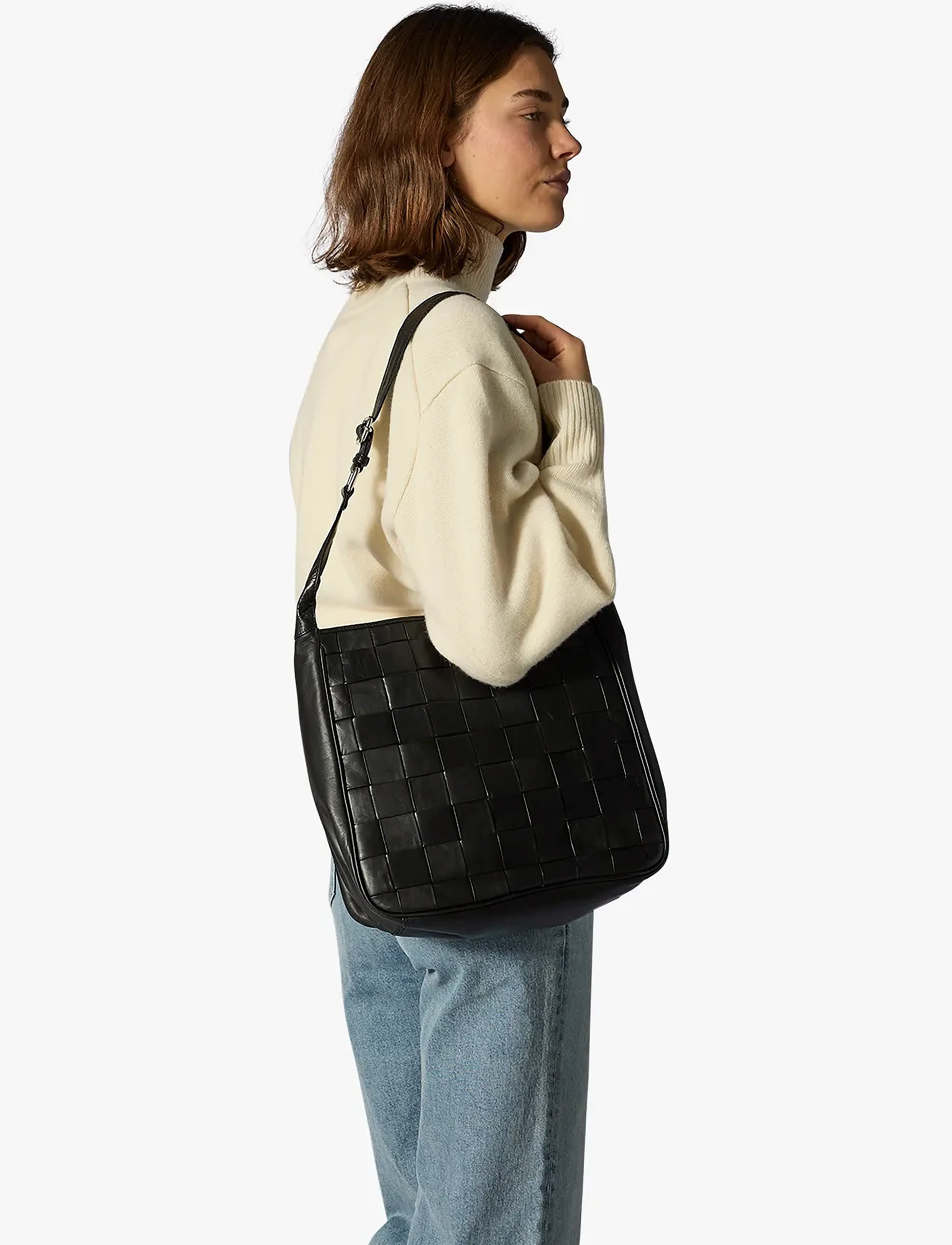 Adax Amalfi Shoulder Bag Gunilla, One Size, Bags, Schwarz - Shoppers, Frauen