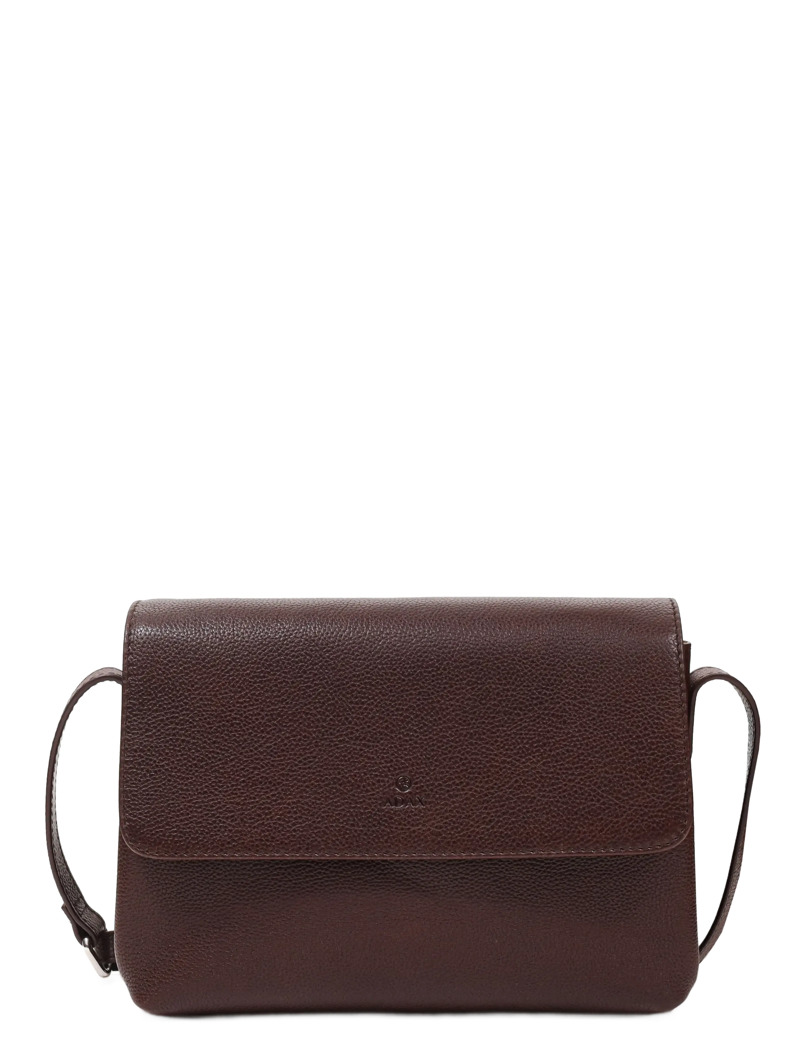 Adax Riva handbag Sabina - Axelremsväskor - DARK BROWN / brown