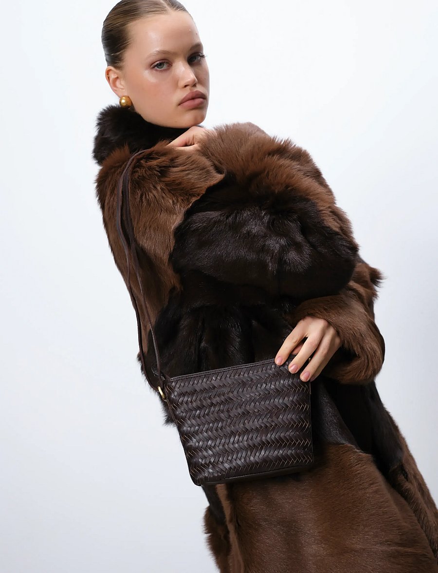 Adax - Lucca shoulder bag Celeste - card holders - dark brown - 0