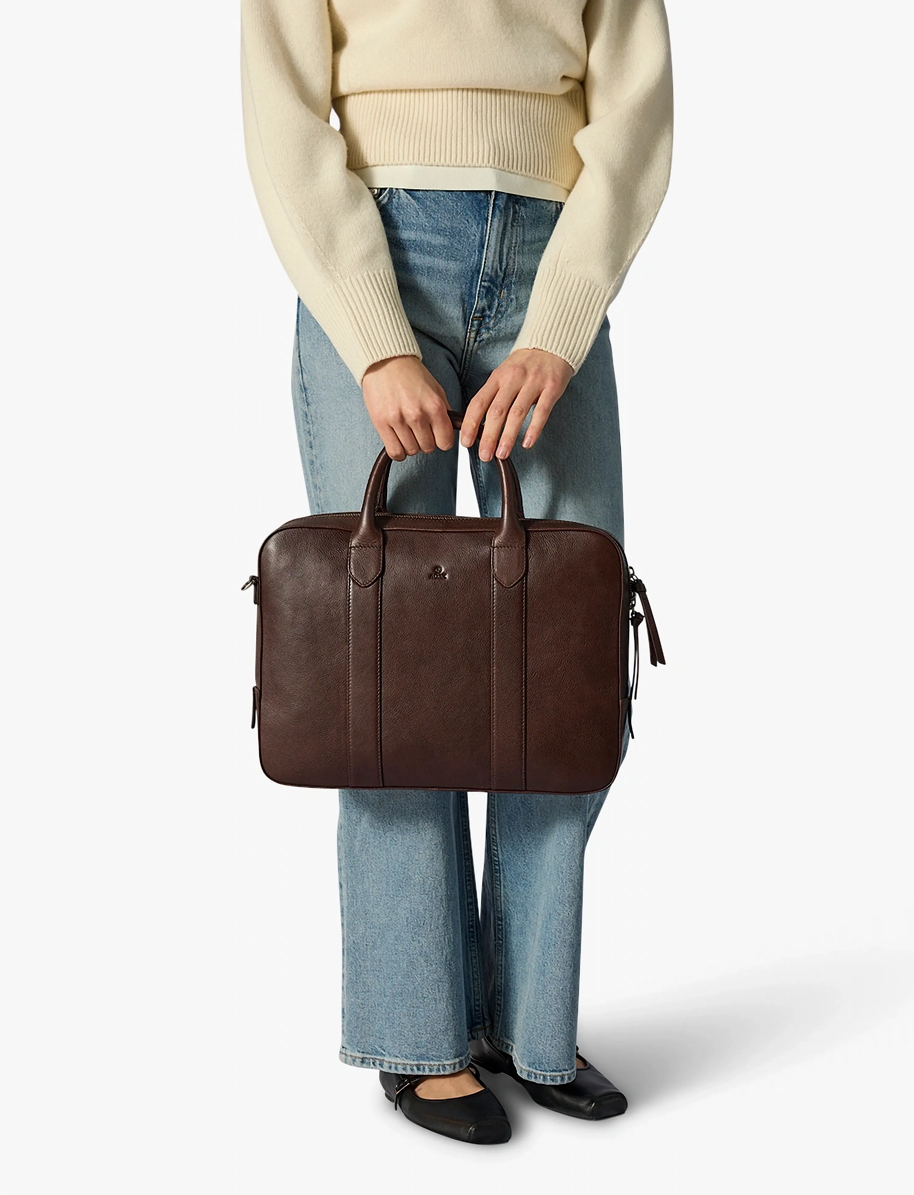 Adax Bergamo Portfolio Andie, One Size, Bags, Braun - Small Shoulder Bags-crossbody Frauen