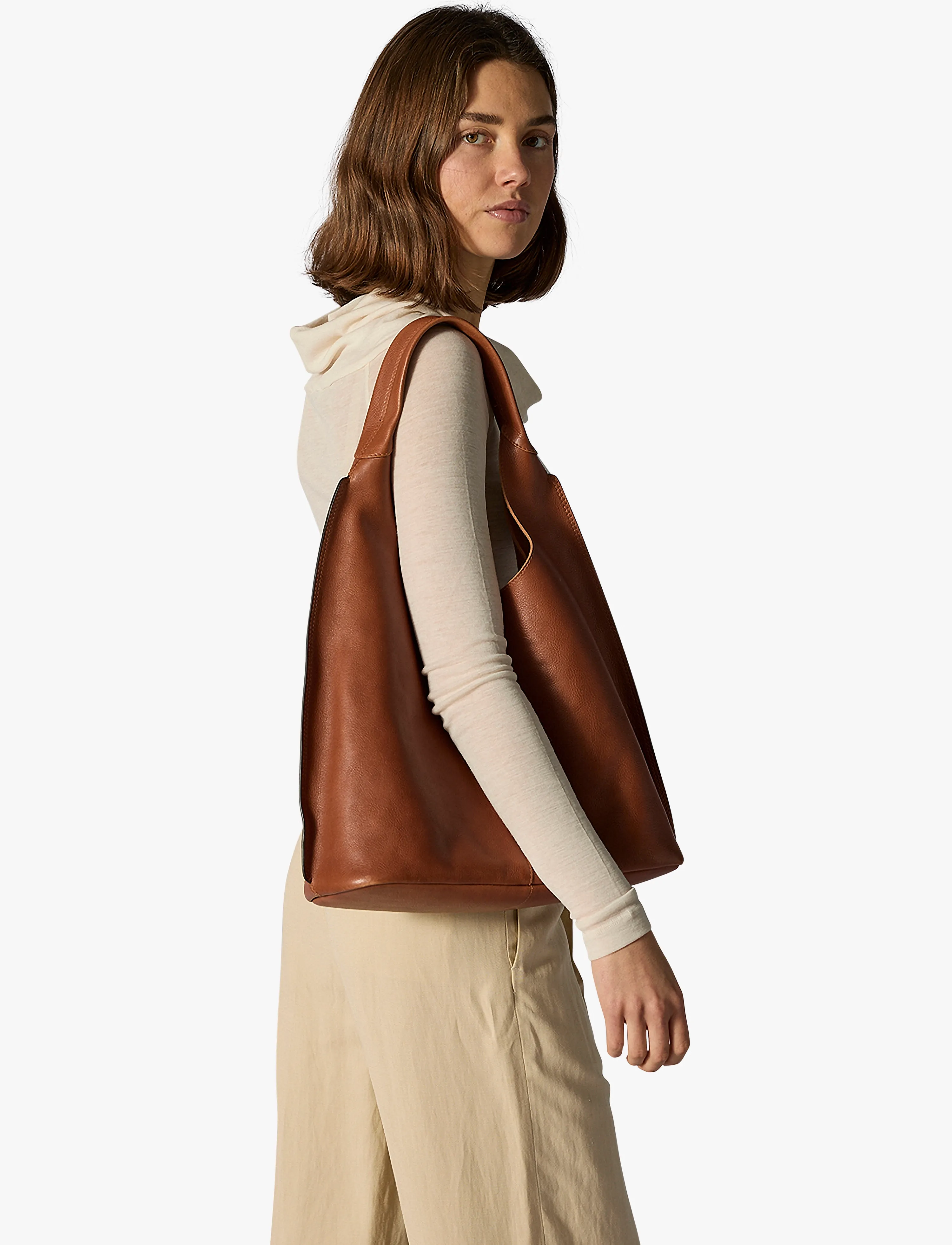 Adax Portofino Shopper Stine, Kvinder, Shopper Taske, Brun, Str: ONE SIZE
