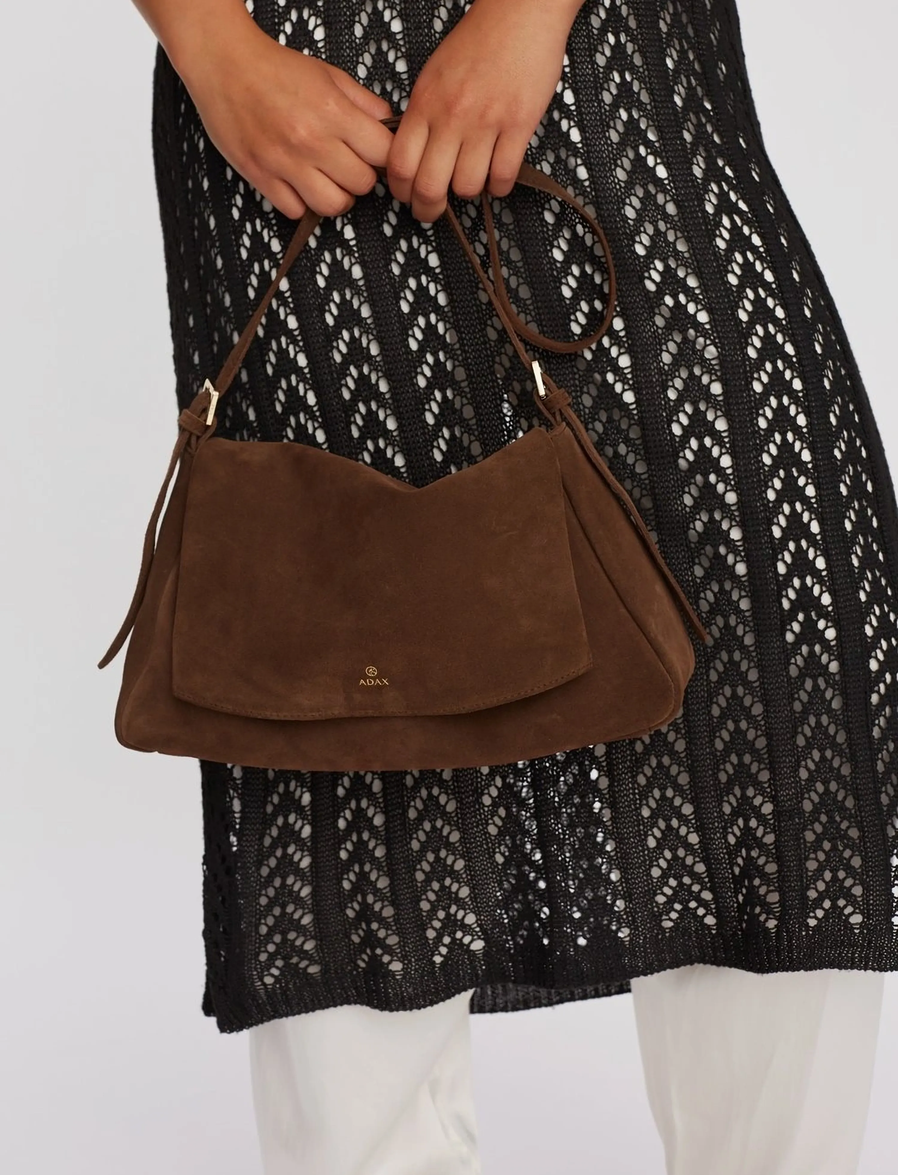Adax Rozzano Shoulder Bag Linn, Kvinder, Skuldertaske Med Klap, Brun, Str: ONE SIZE
