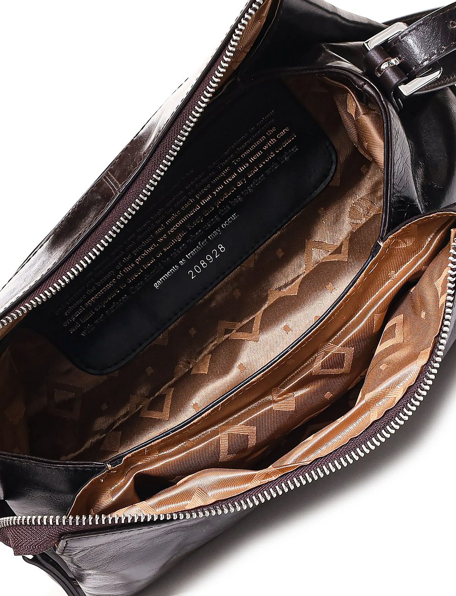 Adax - Milano shoulder bag Cecilia - ypatingos progos - dark brown - 4