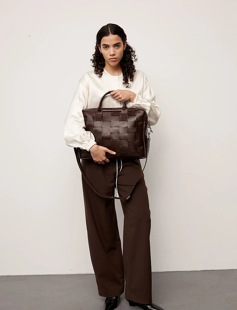 Adax - Limona portfolio Blake 14' - laptop bags - dark brown - 0